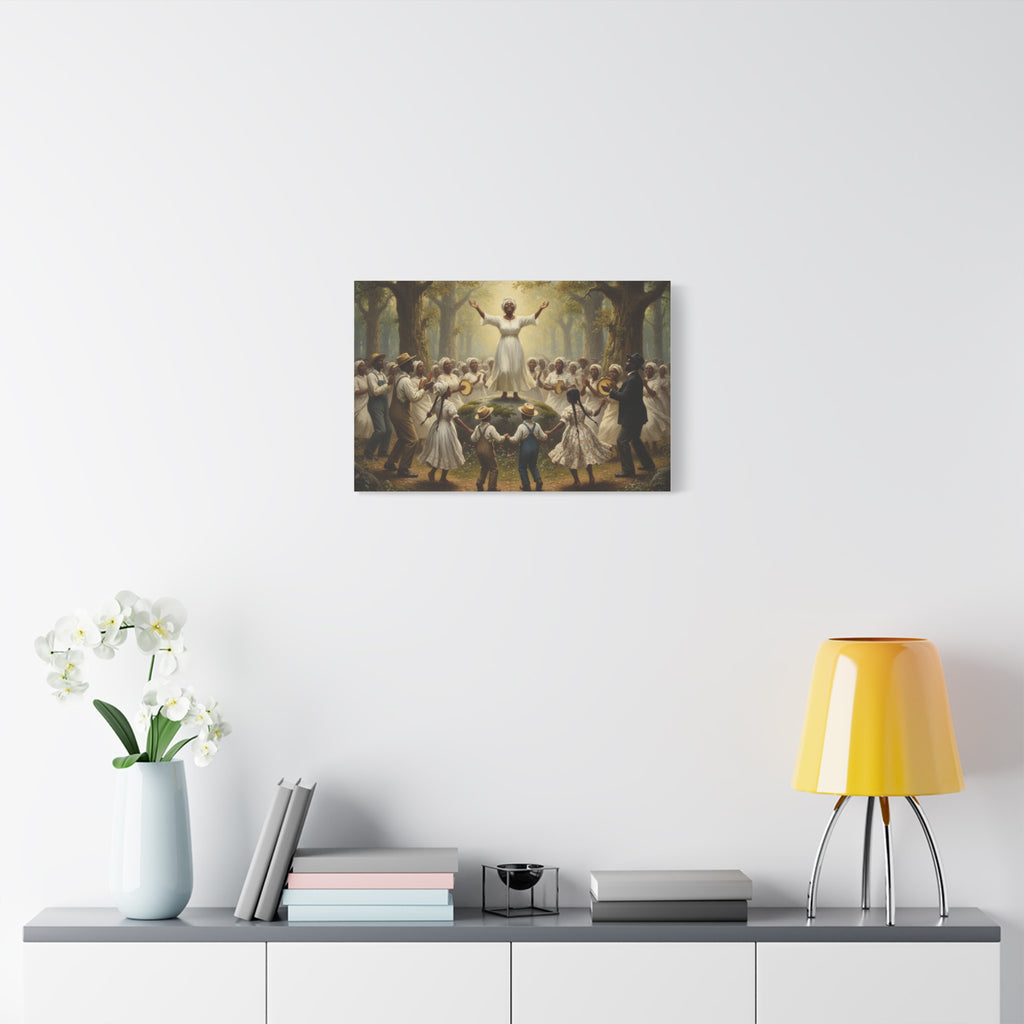 Gospel Revival Matte Canvas Print — "Hallelujah" Southern Praise Wall Art