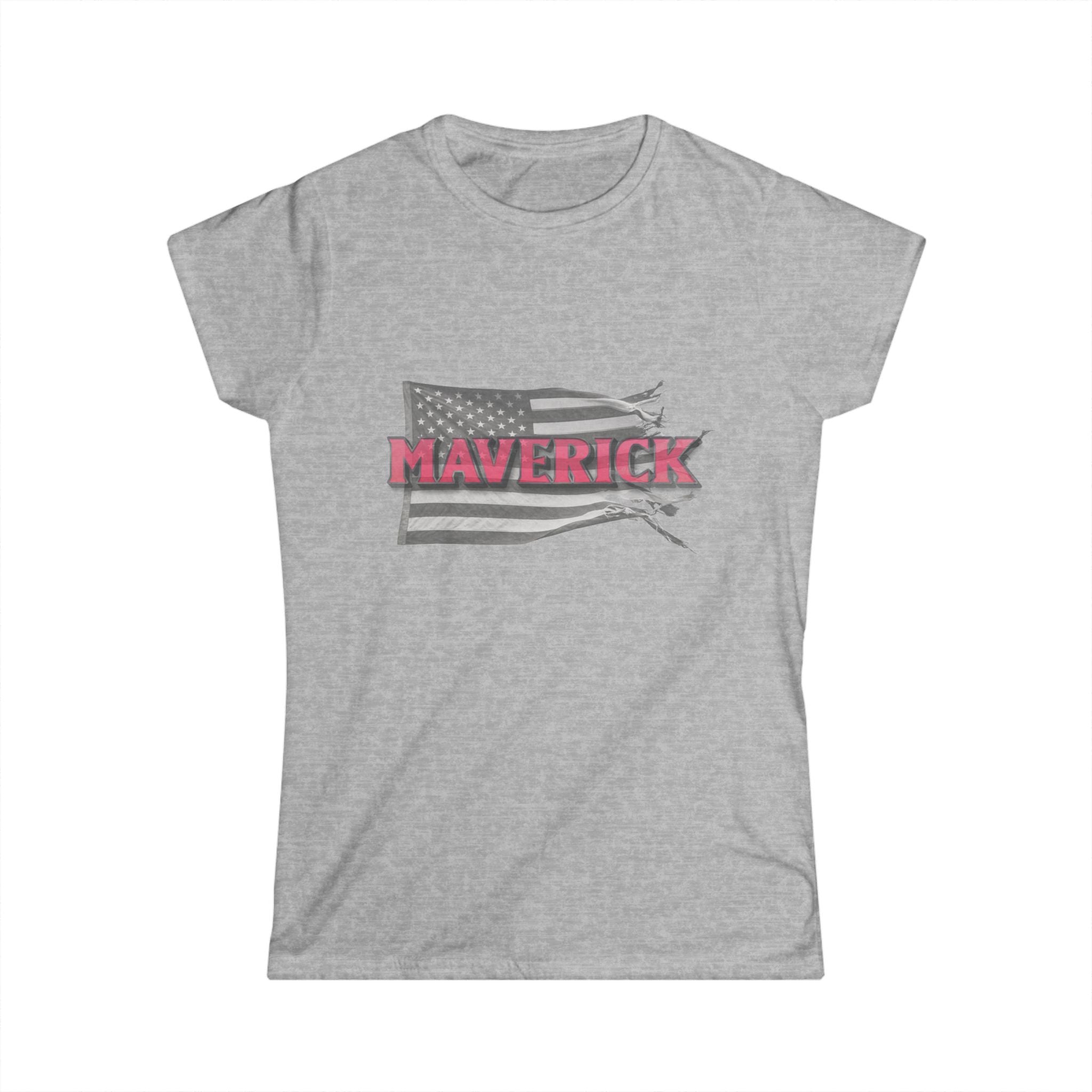 🌟 Maverick Freedom Tee – Women's American Flag Graphic Shirt ❤️🦅