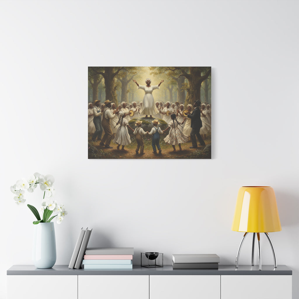 Gospel Revival Matte Canvas Print — "Hallelujah" Southern Praise Wall Art