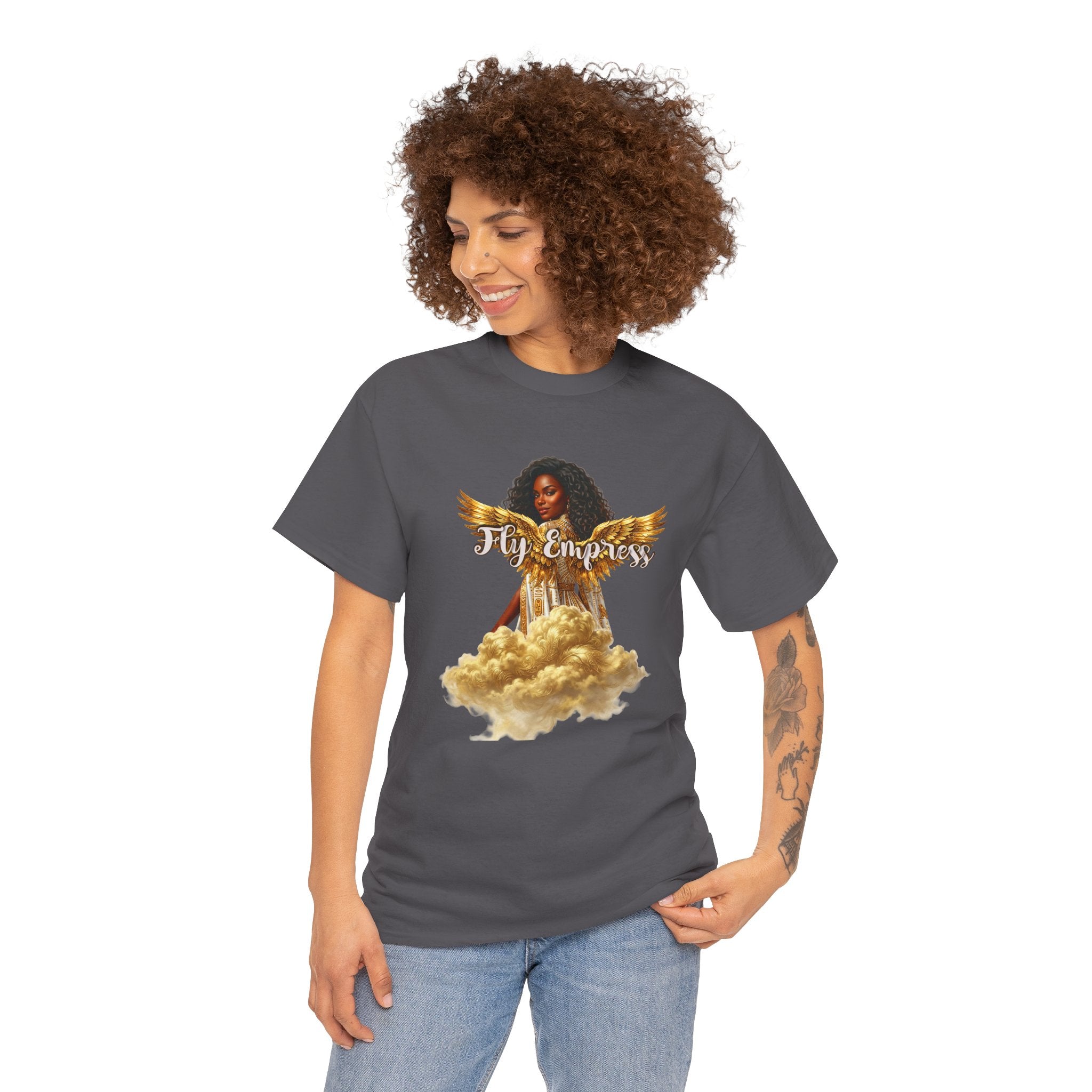 👑🕊️ Fly Empress Angel Wing Tee — Divine Queen Energy Graphic T-Shirt 🔥✨