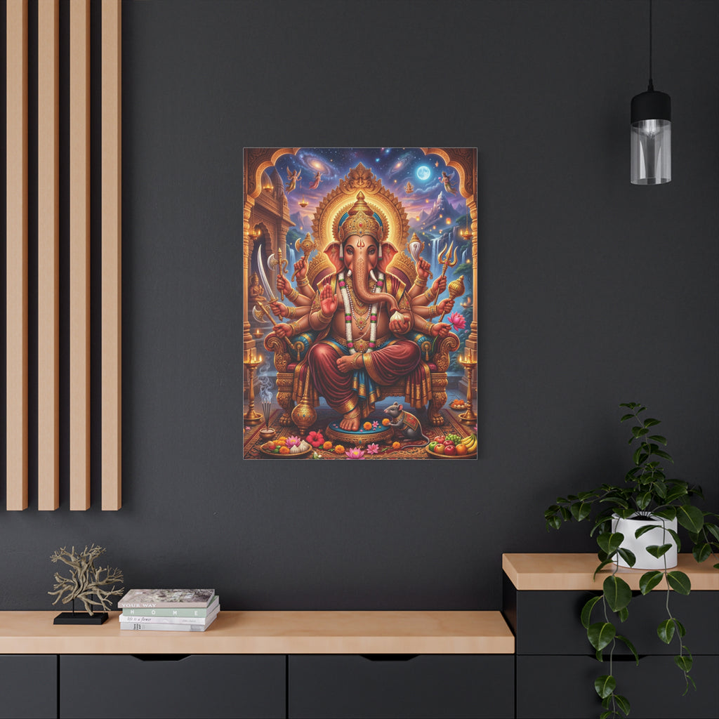 🐘✨ Sacred Ganesha Blessings Canvas — Divine Protection & Abundance Wall Art 👑🪷