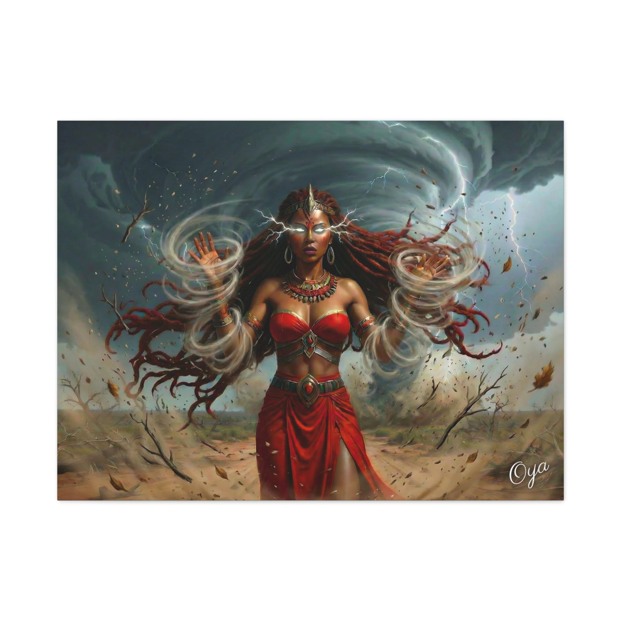 Oya Goddess of the Storm Matte Canvas