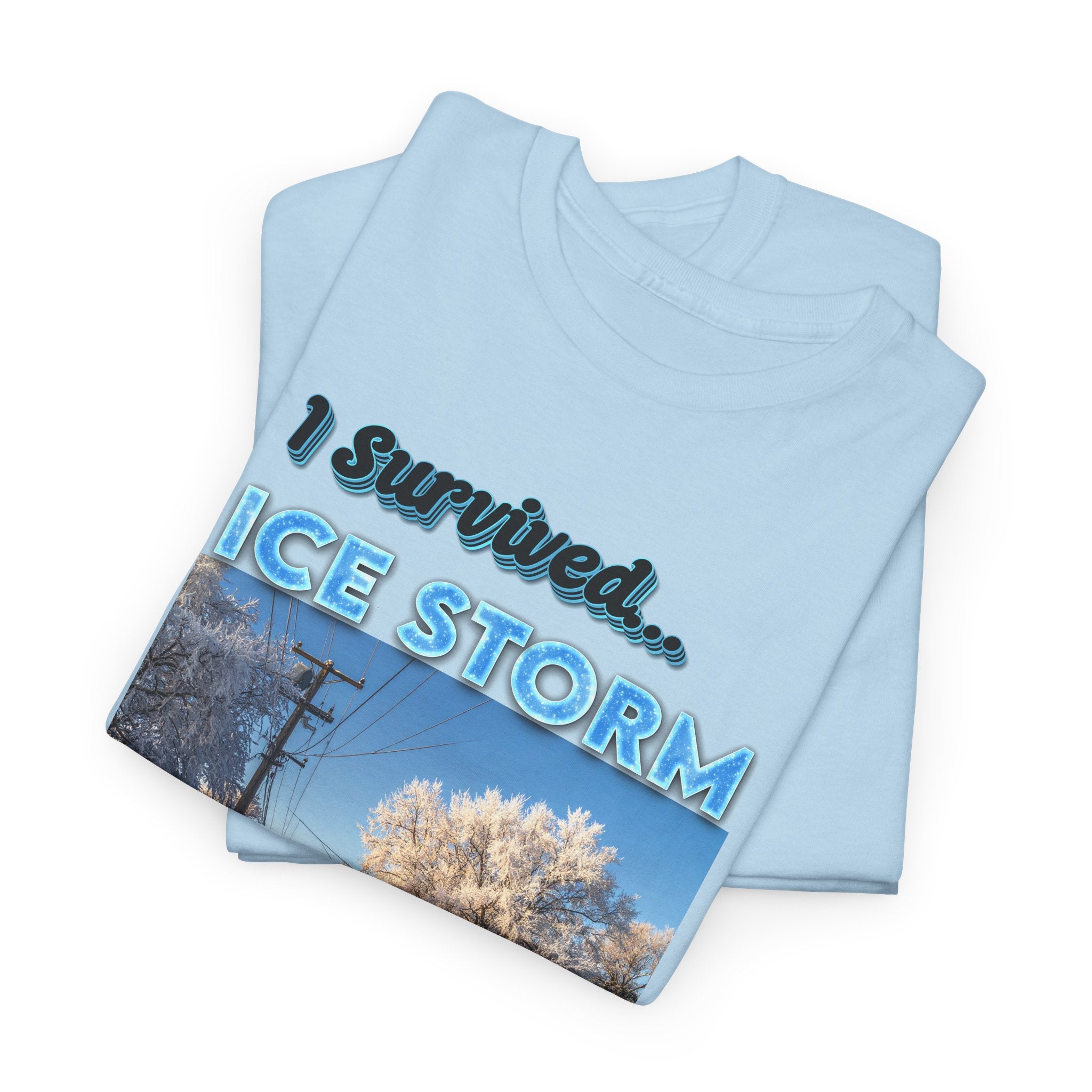 Ice Storm 2026 Souvenir T-Shirt — "I Survived" Winter Storm Photo Tee