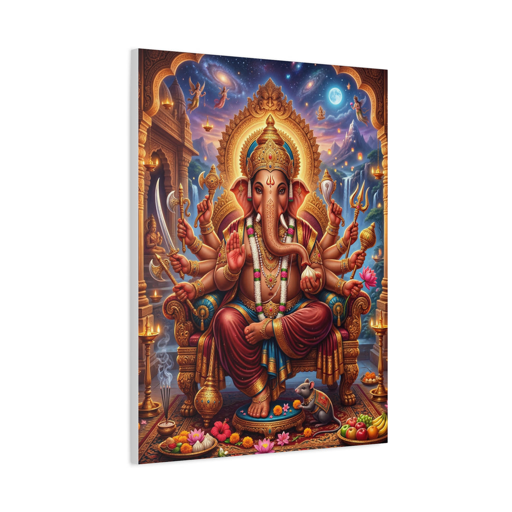 🐘✨ Sacred Ganesha Blessings Canvas — Divine Protection & Abundance Wall Art 👑🪷