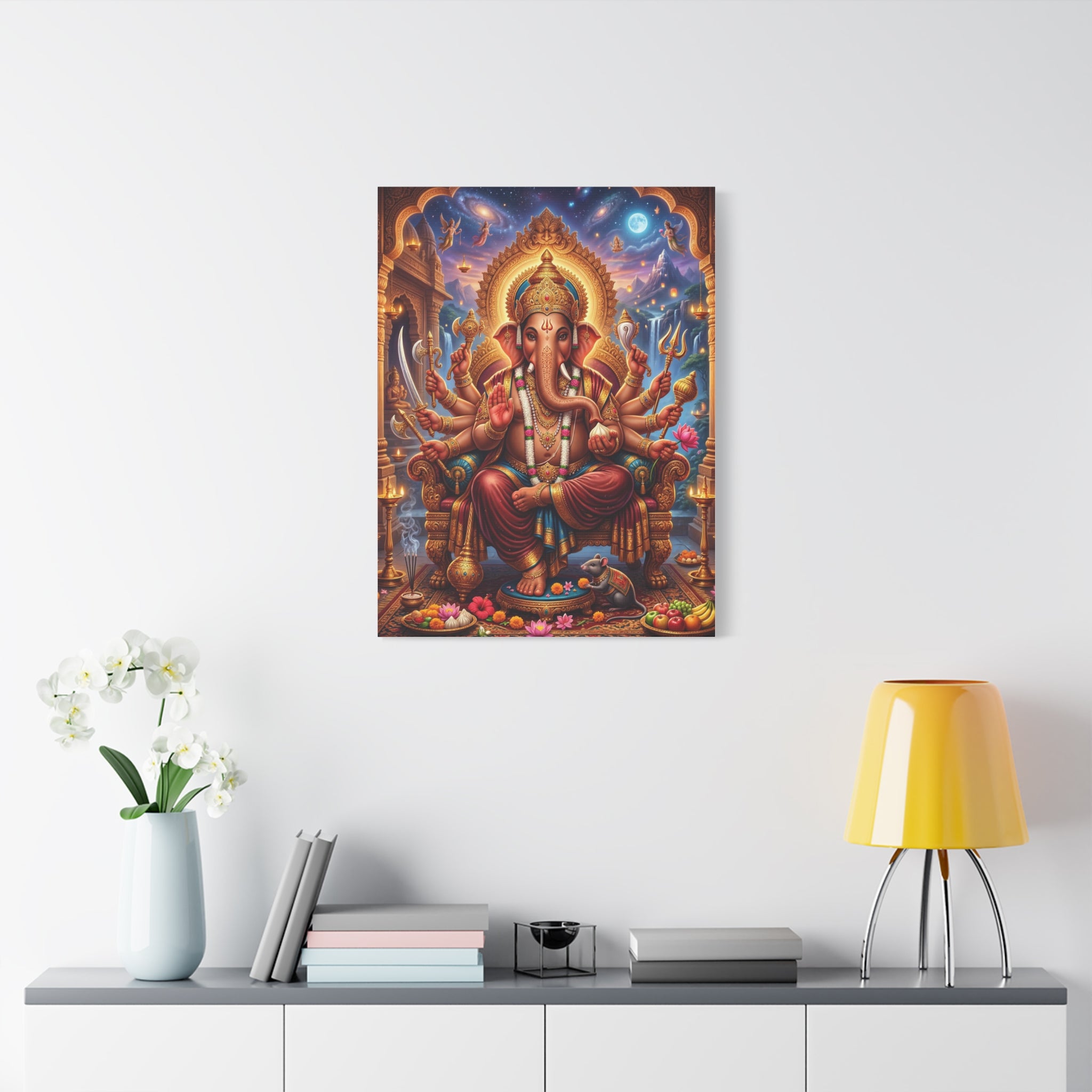 🐘✨ Sacred Ganesha Blessings Canvas — Divine Protection & Abundance Wall Art 👑🪷