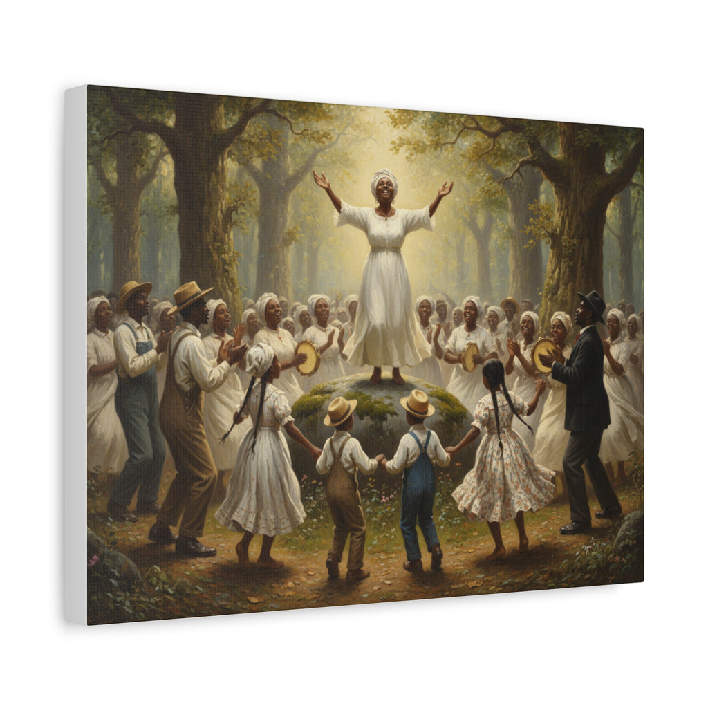 Gospel Revival Matte Canvas Print — "Hallelujah" Southern Praise Wall Art
