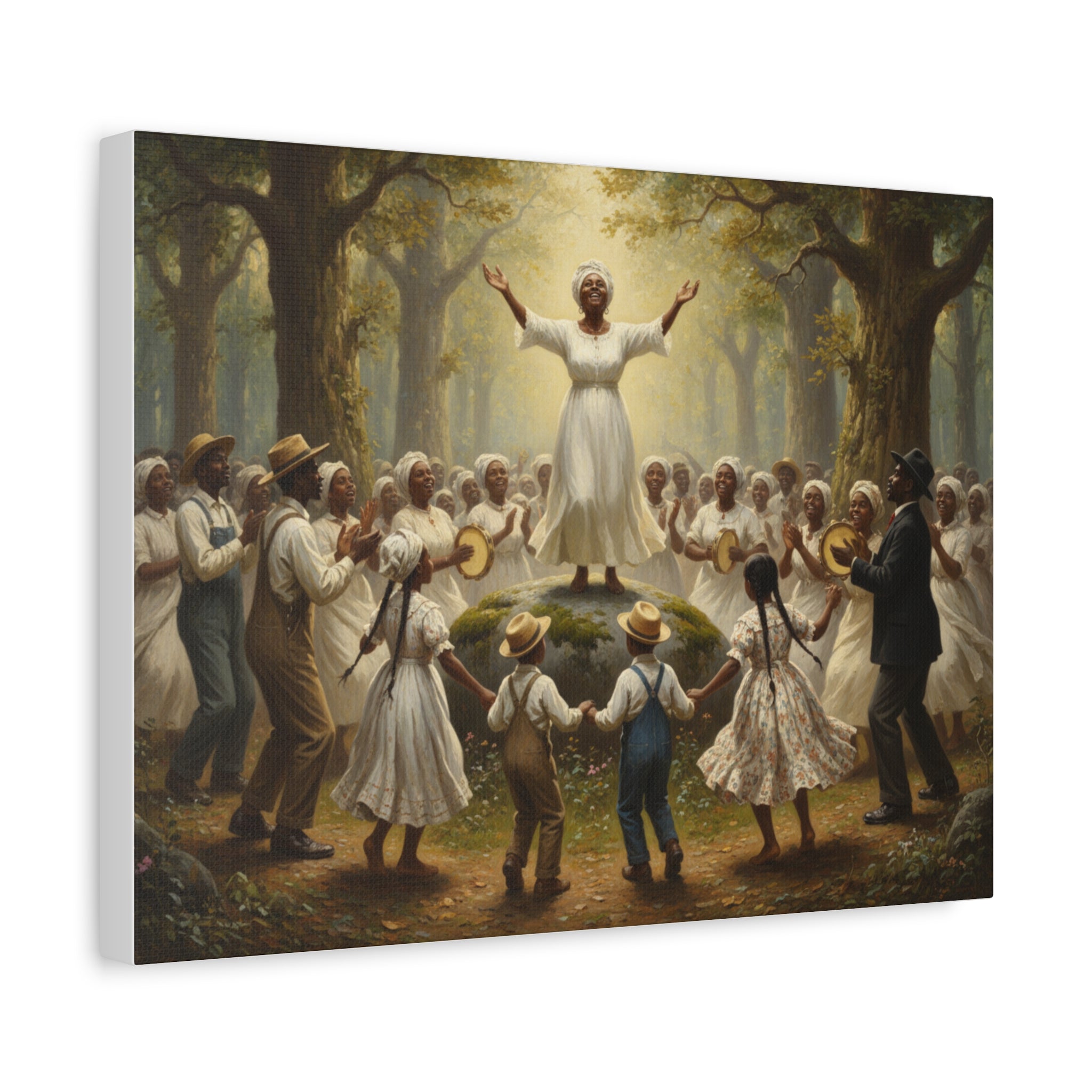 Gospel Revival Matte Canvas Print — "Hallelujah" Southern Praise Wall Art