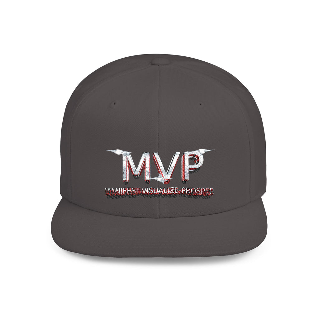 MVP™ Flat Bill Snapback — Embroidered Statement Cap
