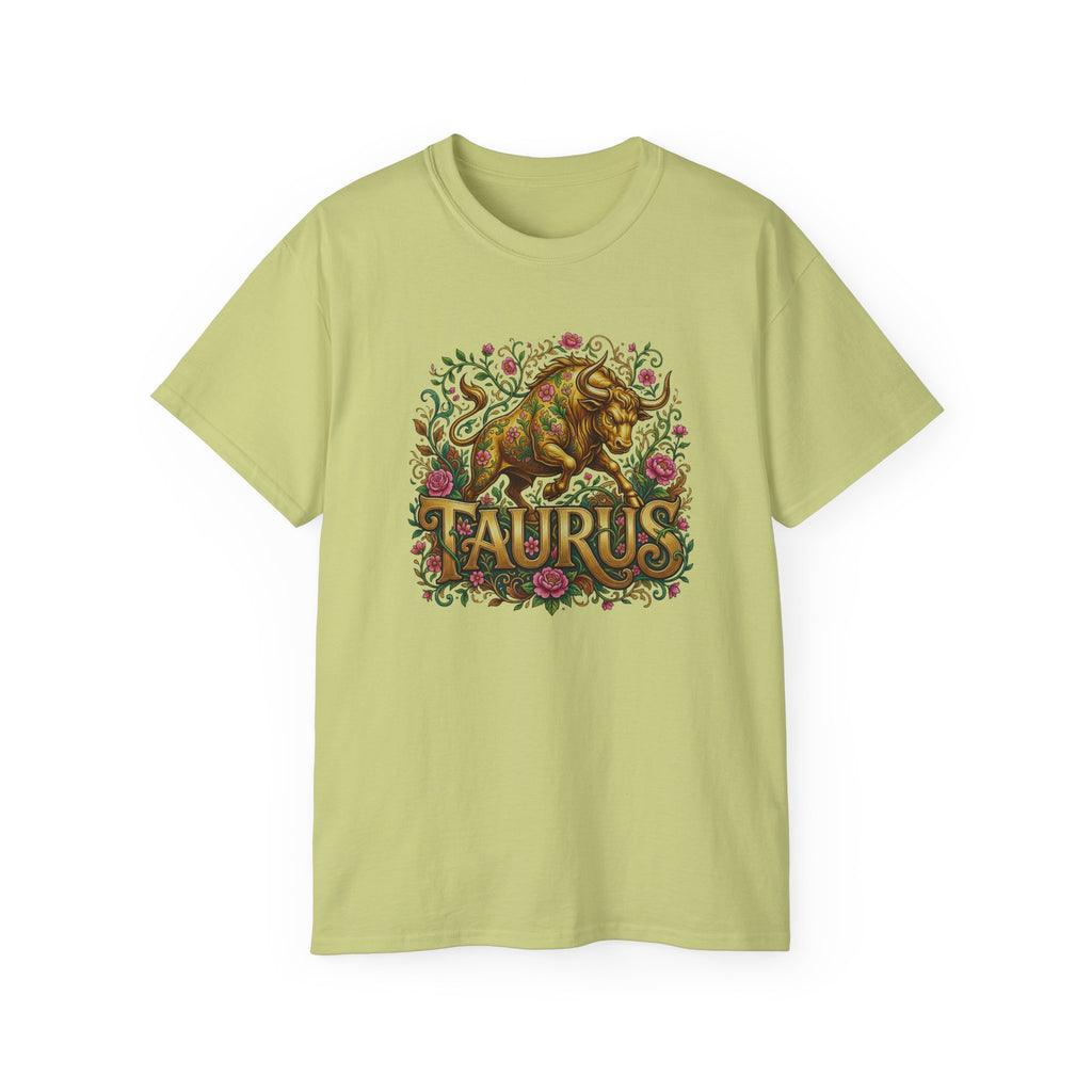 ♉🌸 TAURUS ZODIAC T-SHIRT — FLORAL BULL ENERGY & GROUNDED POWER TEE 🌸🐂
