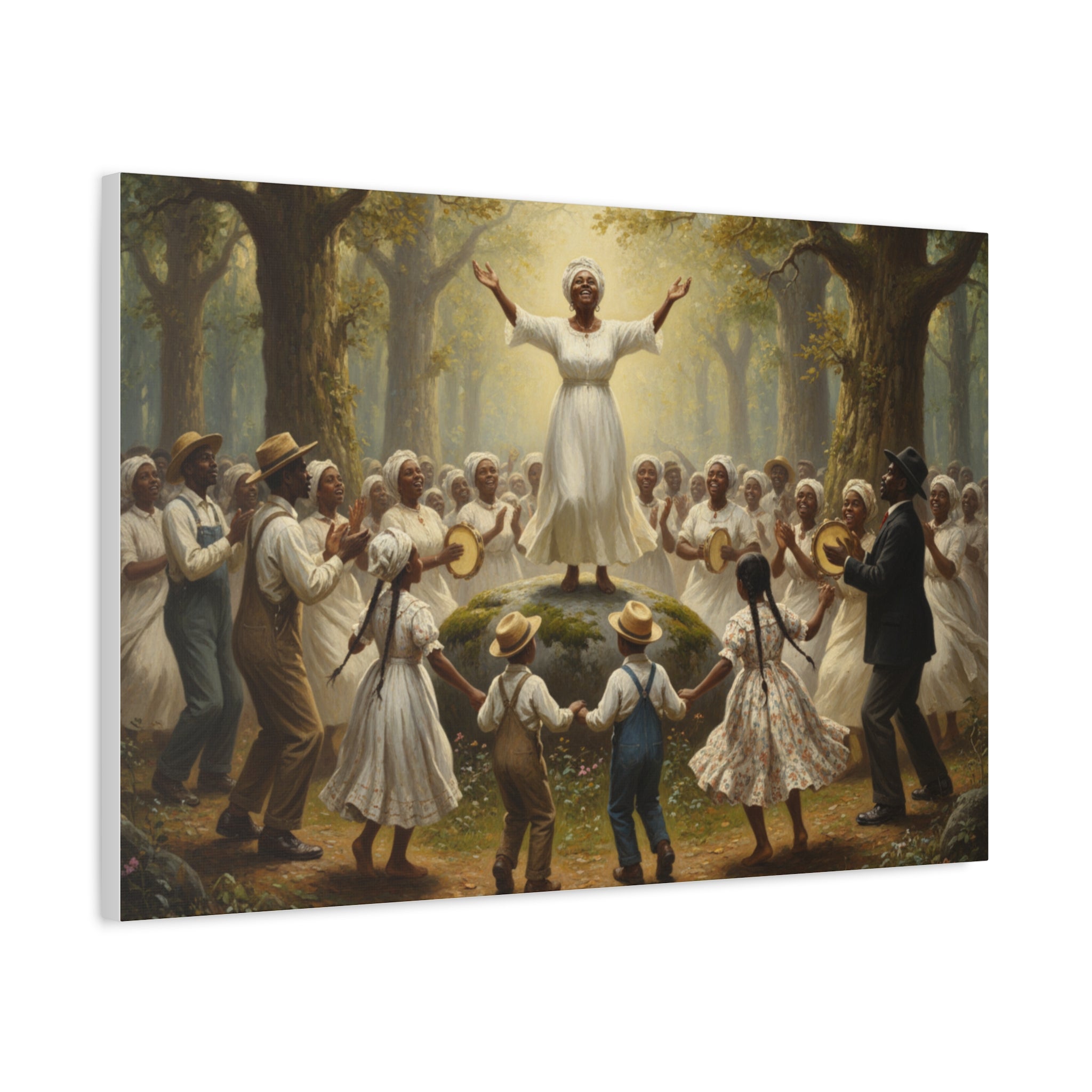 Gospel Revival Matte Canvas Print — "Hallelujah" Southern Praise Wall Art