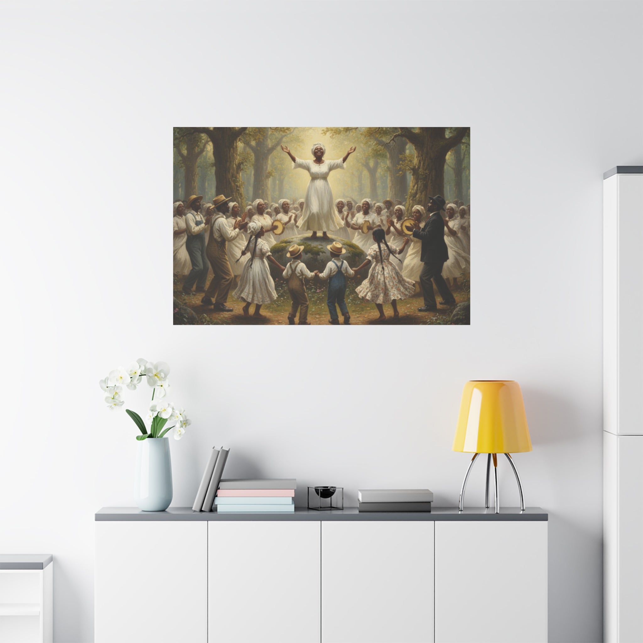 Gospel Revival Matte Canvas Print — "Hallelujah" Southern Praise Wall Art