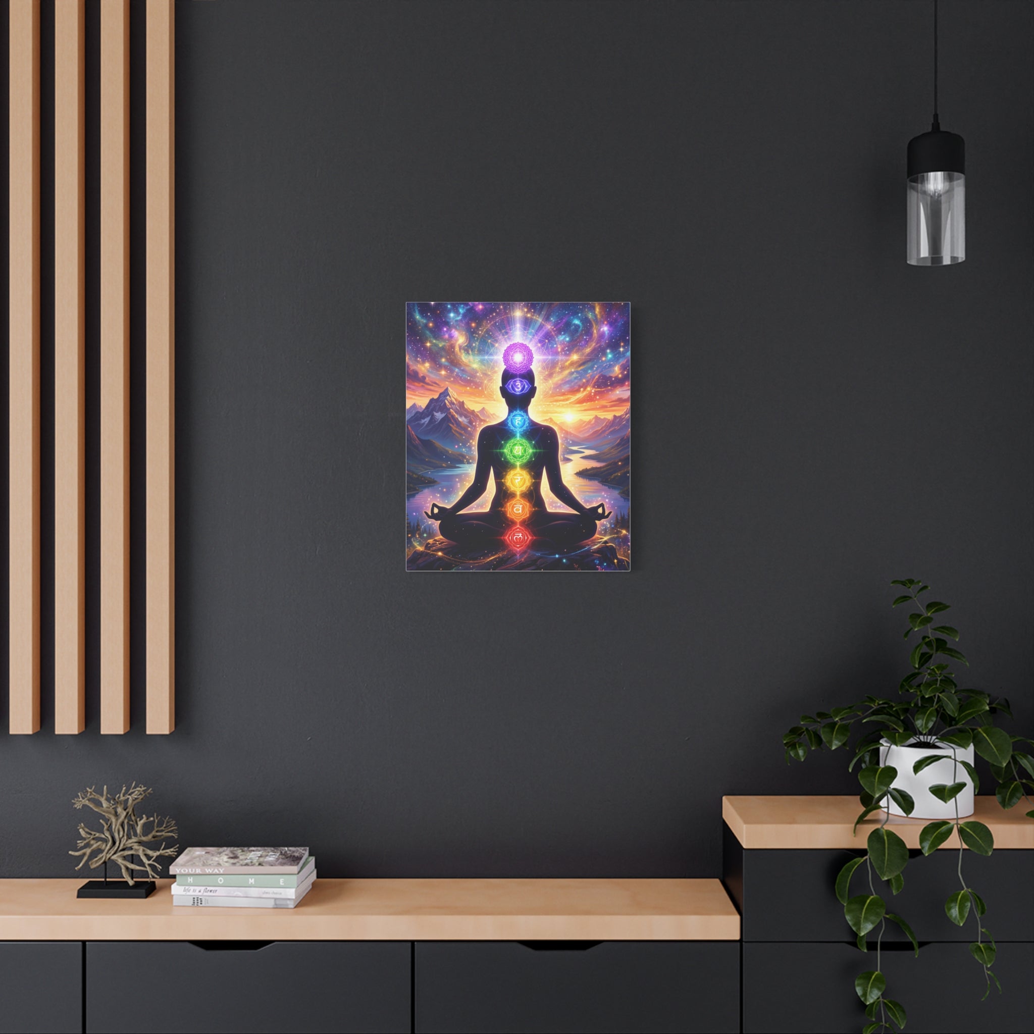 🌈✨ 7 Chakra Meditation Canvas — Energy Alignment & Spiritual Balance Wall Art 🧘🏾‍♀️🔮
