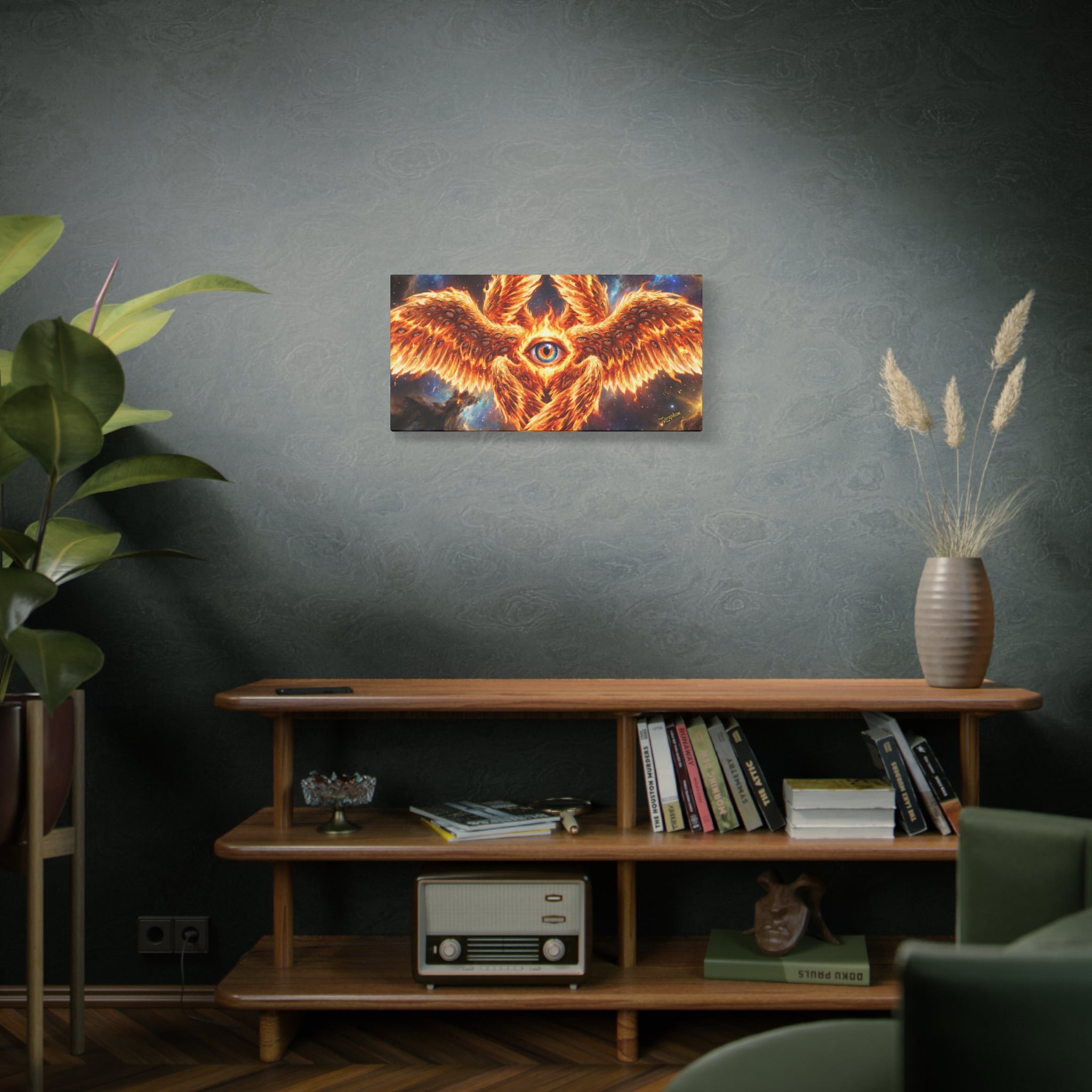🔥👁️ Holy Seraphim Throne Canvas — Celestial Angelic Realm Wall Art ✨🕊️