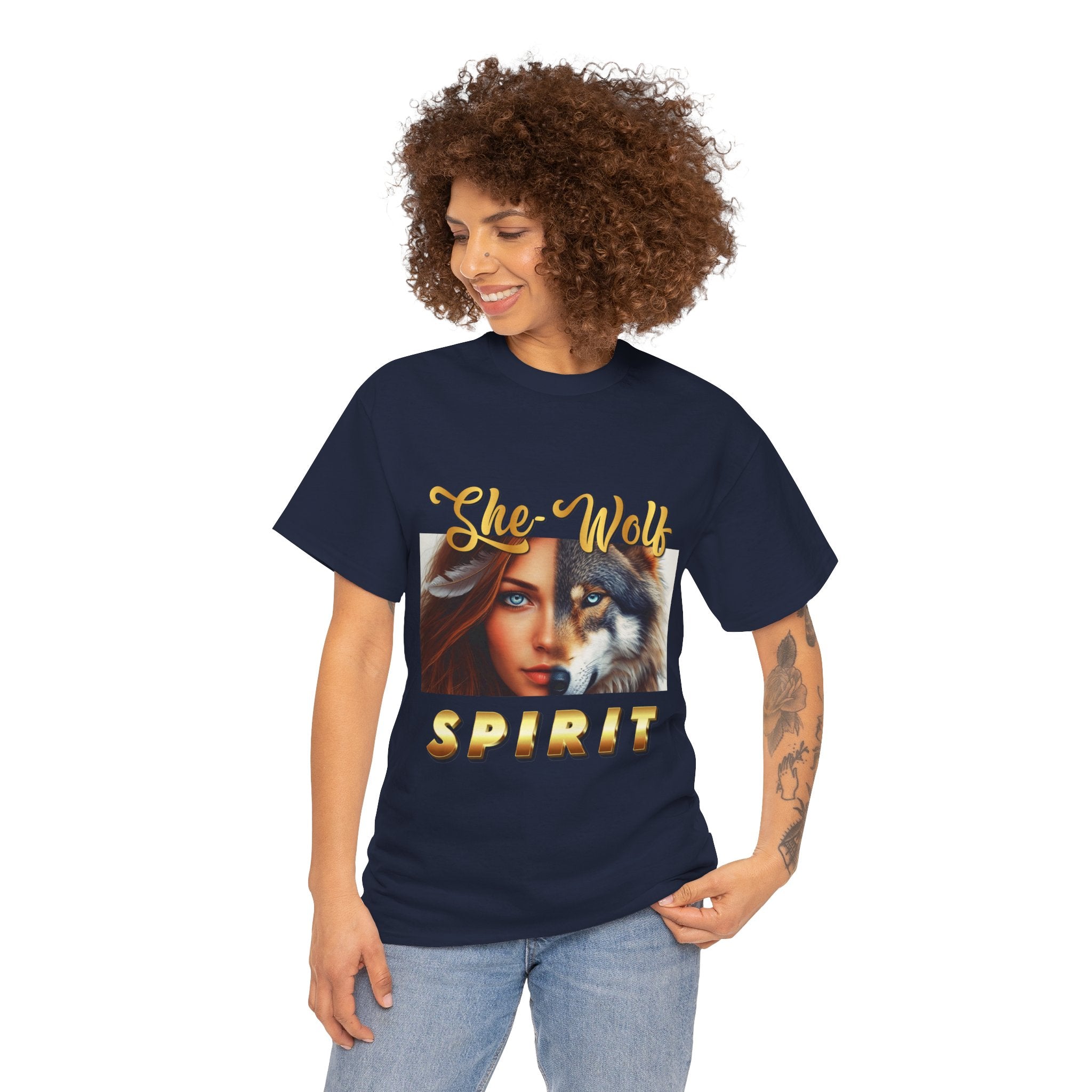She-Wolf Spirit T-Shirt – Wild Feminine Energy Graphic Tee
