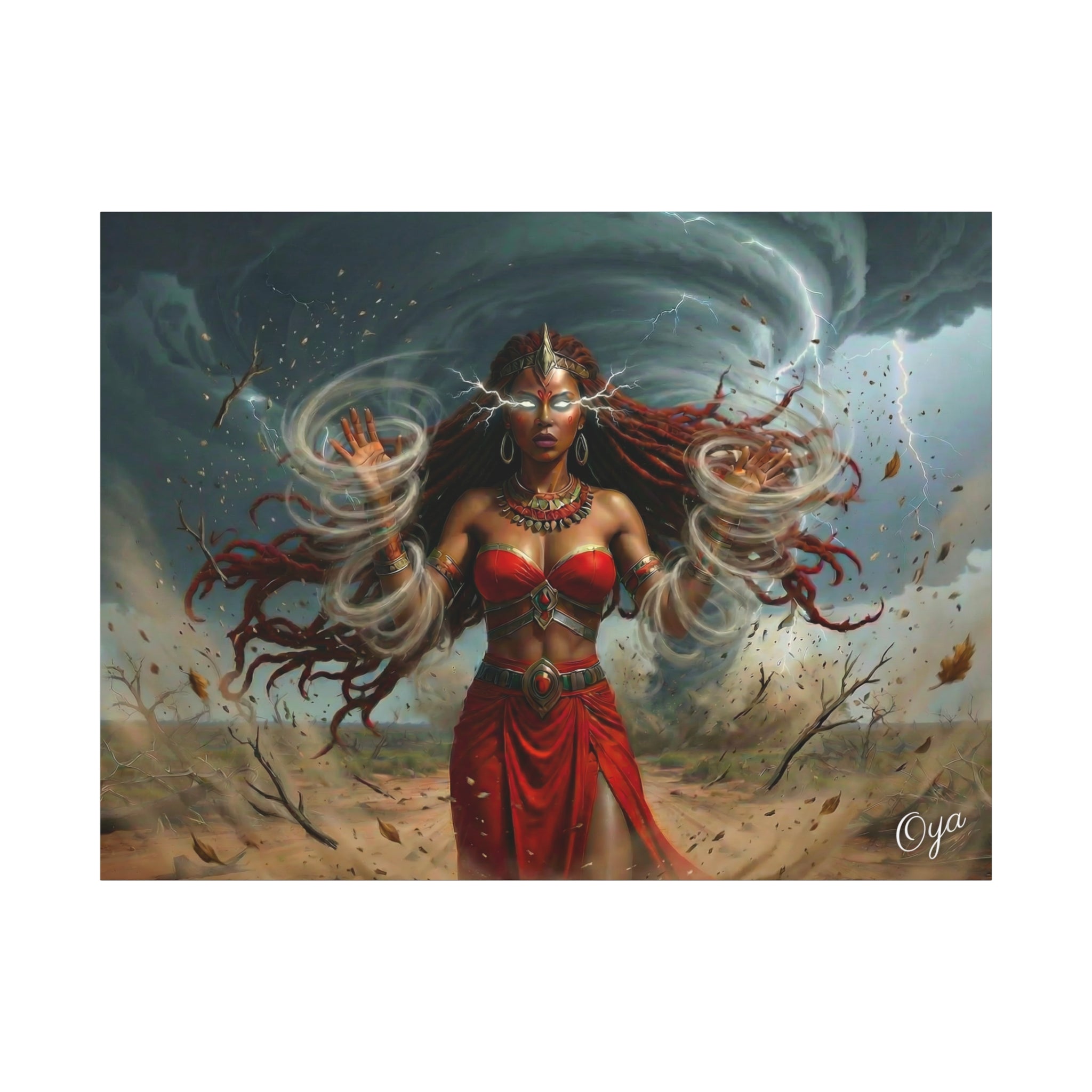 Oya Goddess of the Storm Matte Canvas