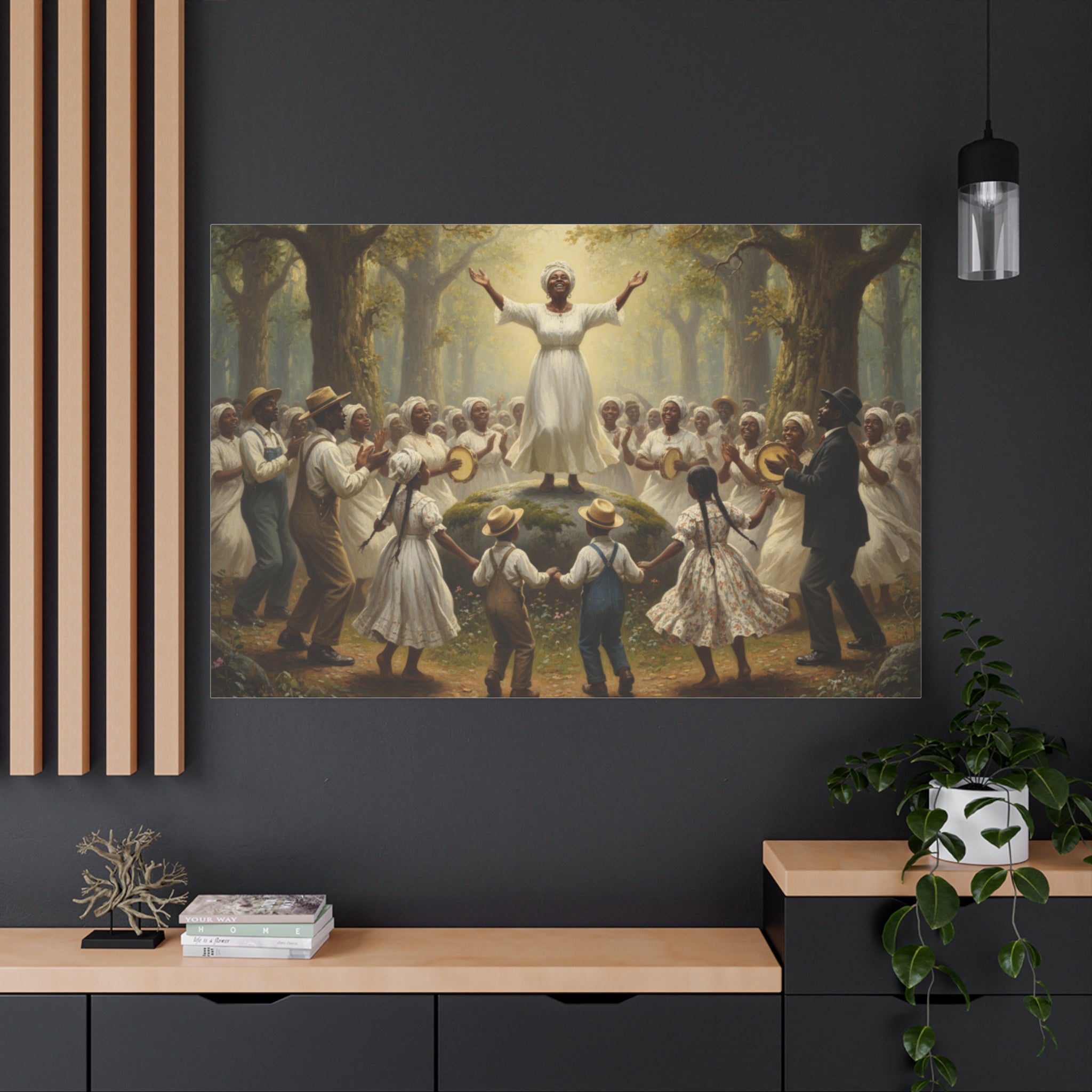 Gospel Revival Matte Canvas Print — "Hallelujah" Southern Praise Wall Art