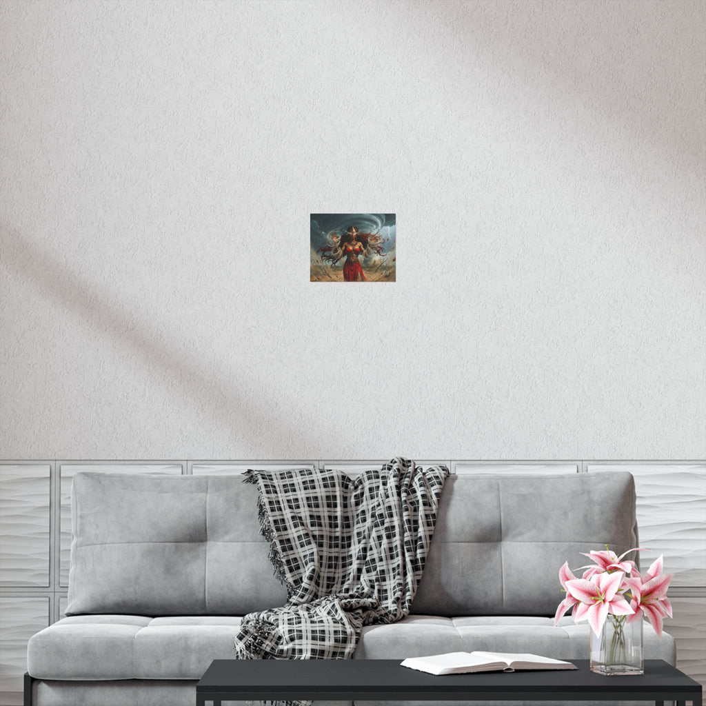 Oya Storm Goddess Fantasy Art Print—Uncoated Poster