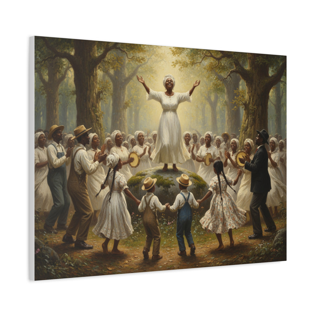 Gospel Revival Matte Canvas Print — "Hallelujah" Southern Praise Wall Art