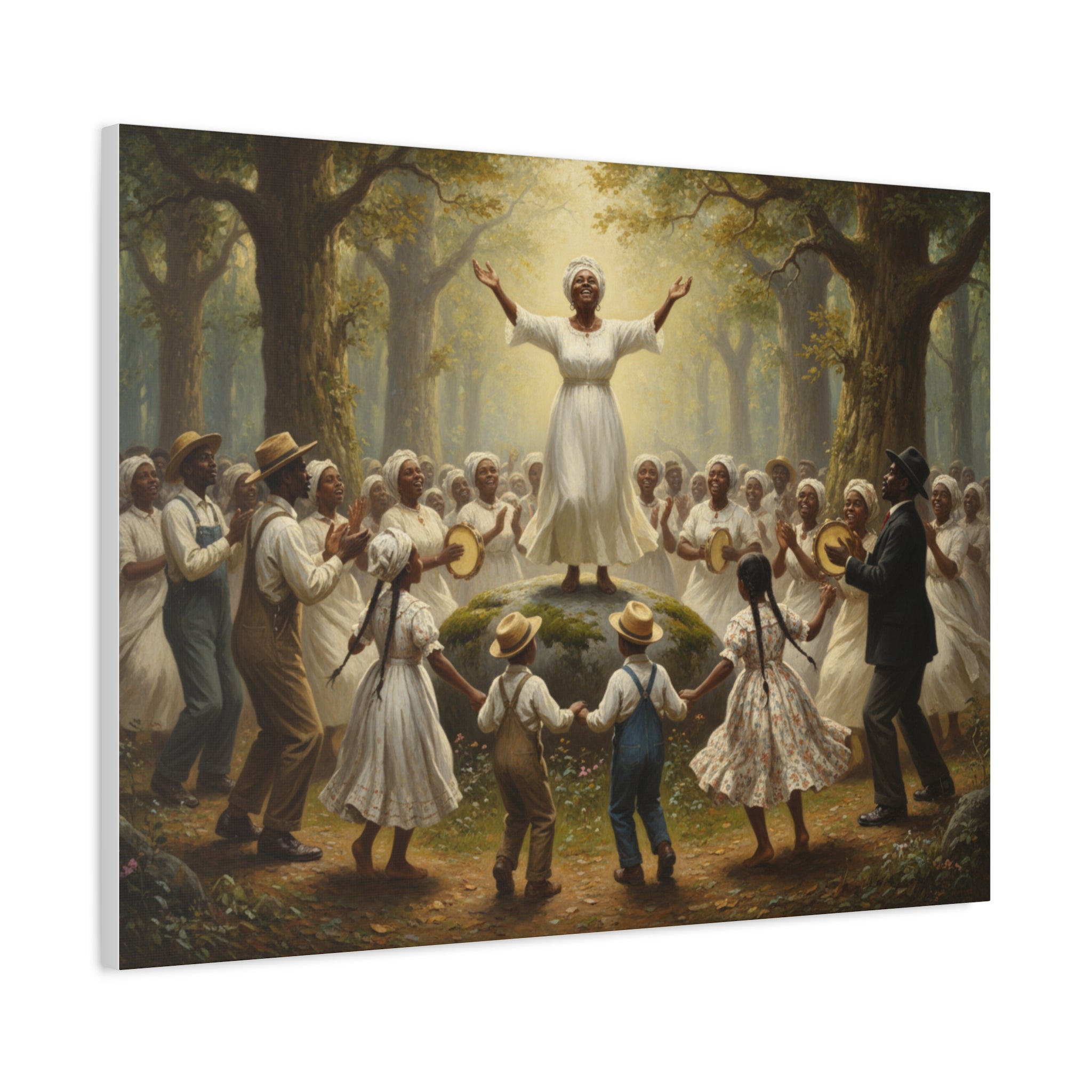Gospel Revival Matte Canvas Print — "Hallelujah" Southern Praise Wall Art