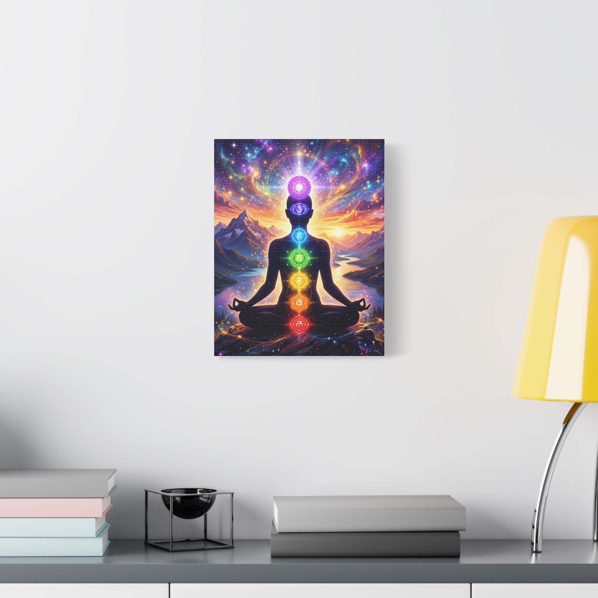 🌈✨ 7 Chakra Meditation Canvas — Energy Alignment & Spiritual Balance Wall Art 🧘🏾‍♀️🔮