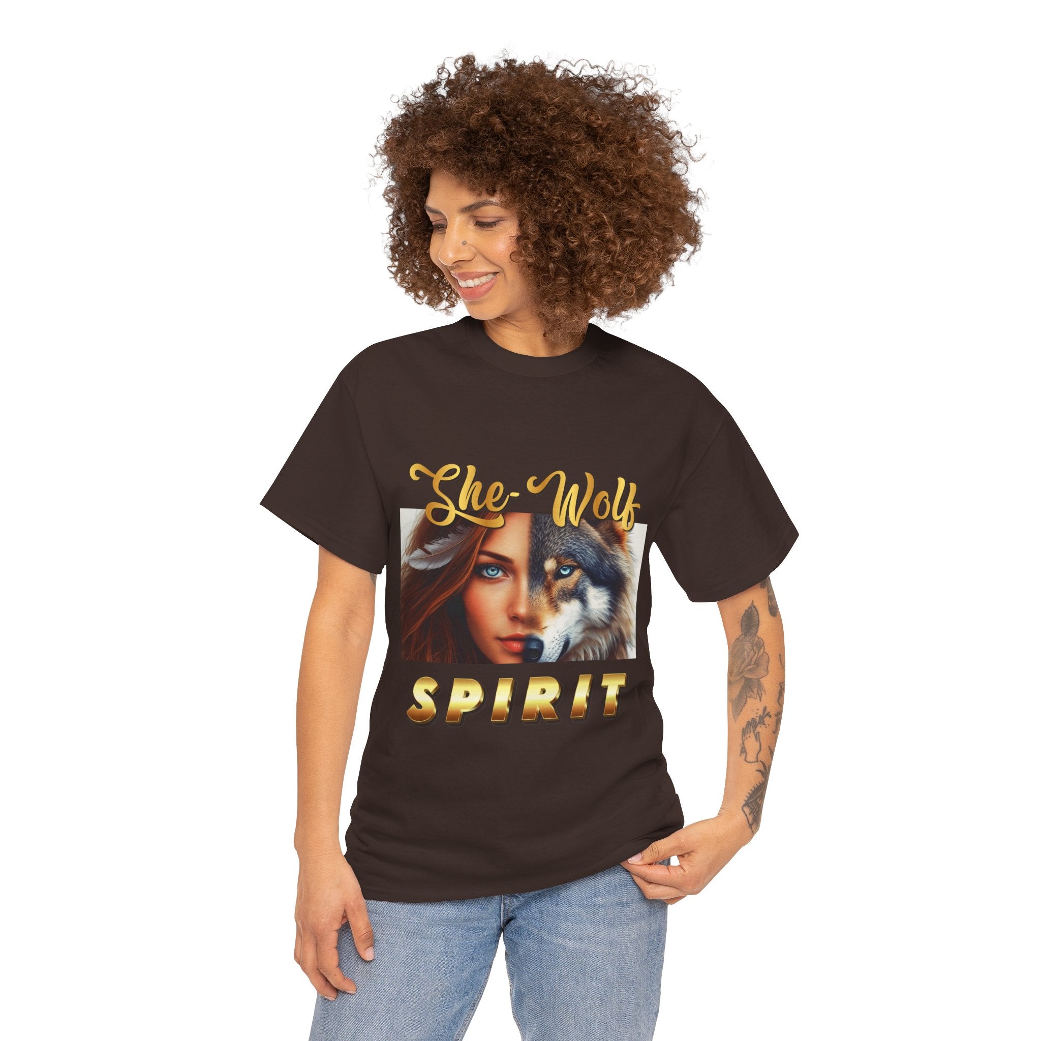 She-Wolf Spirit T-Shirt – Wild Feminine Energy Graphic Tee