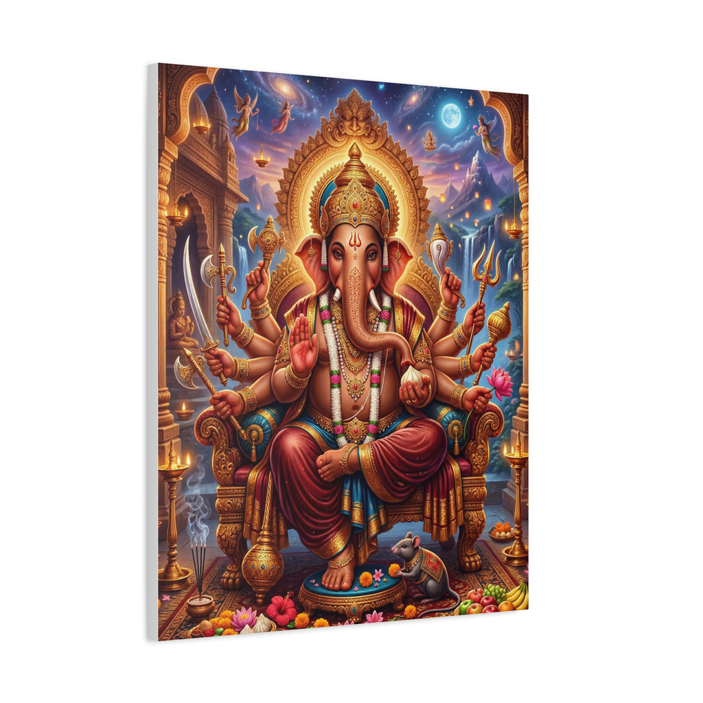 🐘✨ Sacred Ganesha Blessings Canvas — Divine Protection & Abundance Wall Art 👑🪷