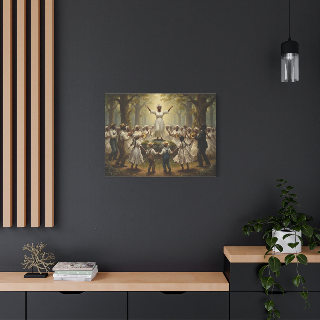 Gospel Revival Matte Canvas Print — "Hallelujah" Southern Praise Wall Art
