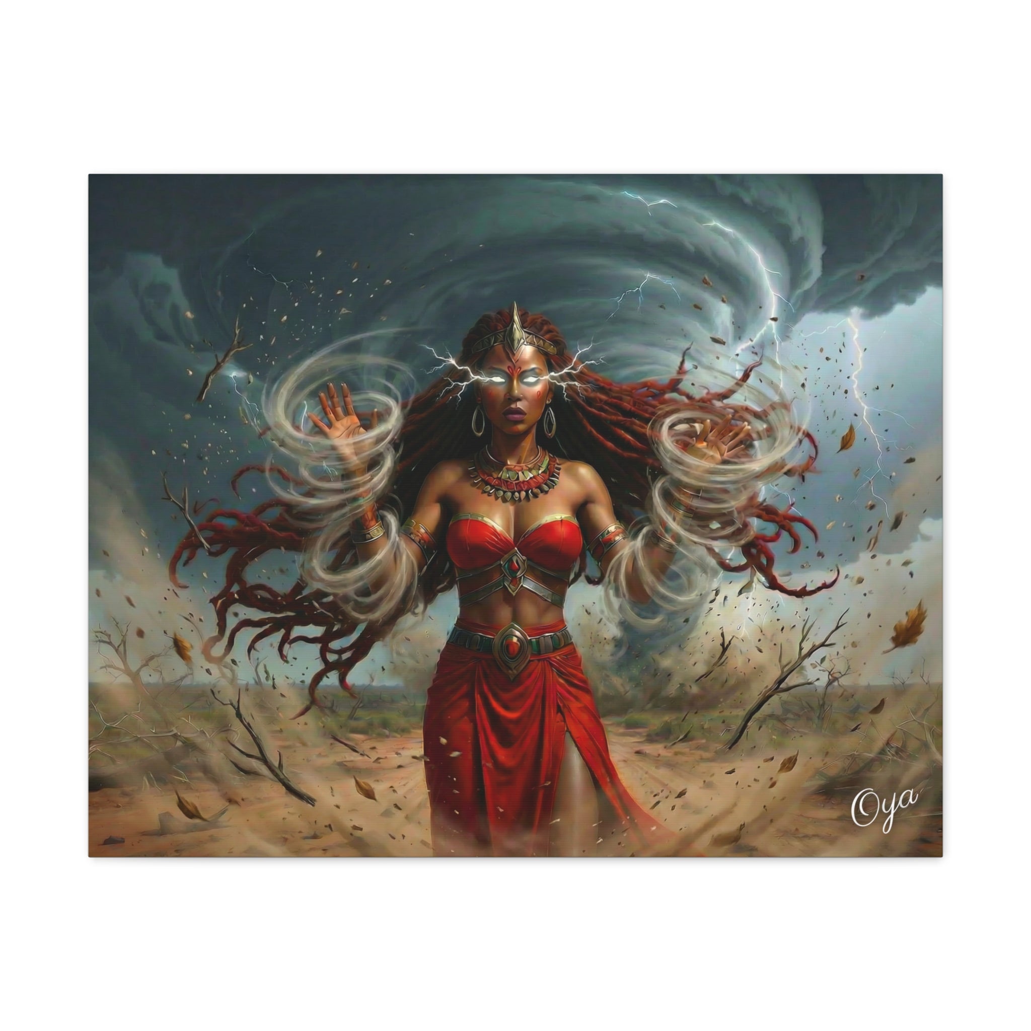 Oya Goddess of the Storm Matte Canvas