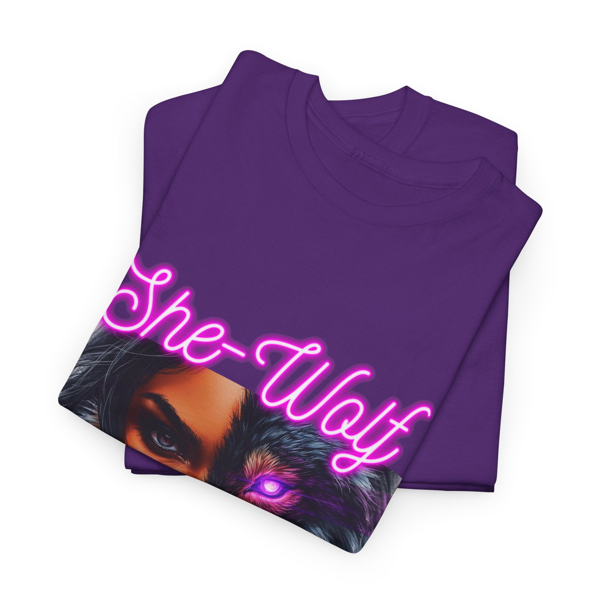 Neon Pink She-Wolf Spirit – Tribal Goddess Graphic Tee