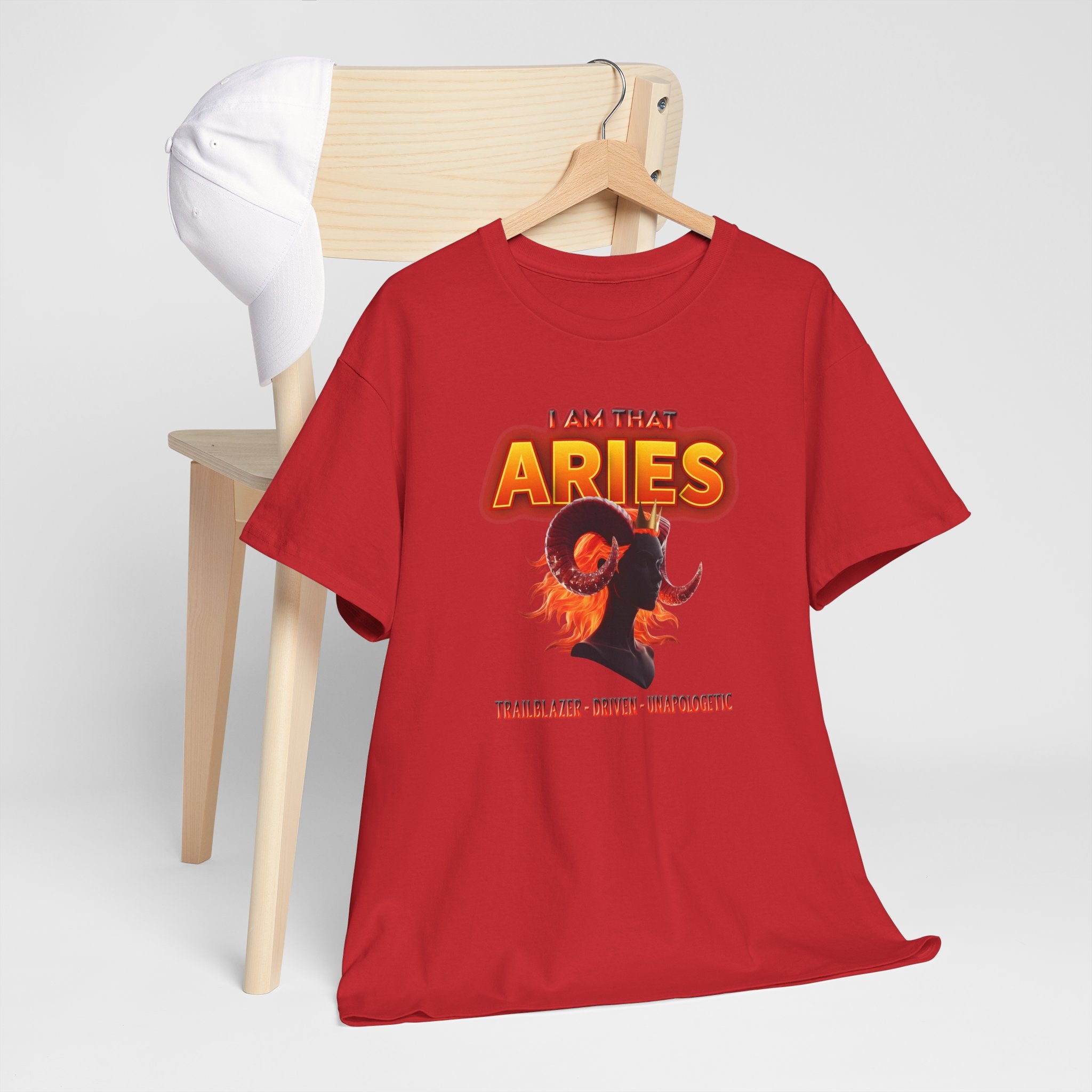 I Am That Aries™ — Bold Ram Zodiac Statement T-Shirt