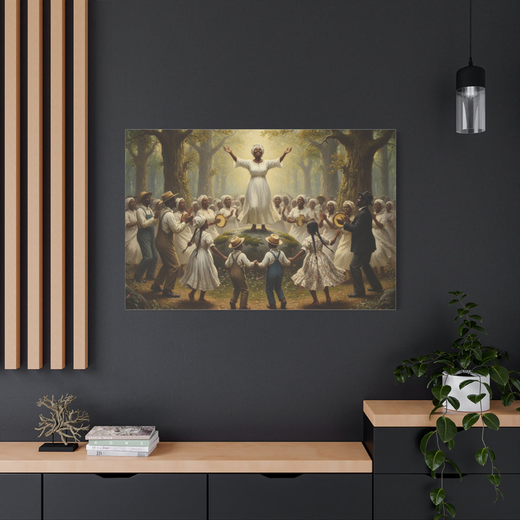 Gospel Revival Matte Canvas Print — "Hallelujah" Southern Praise Wall Art