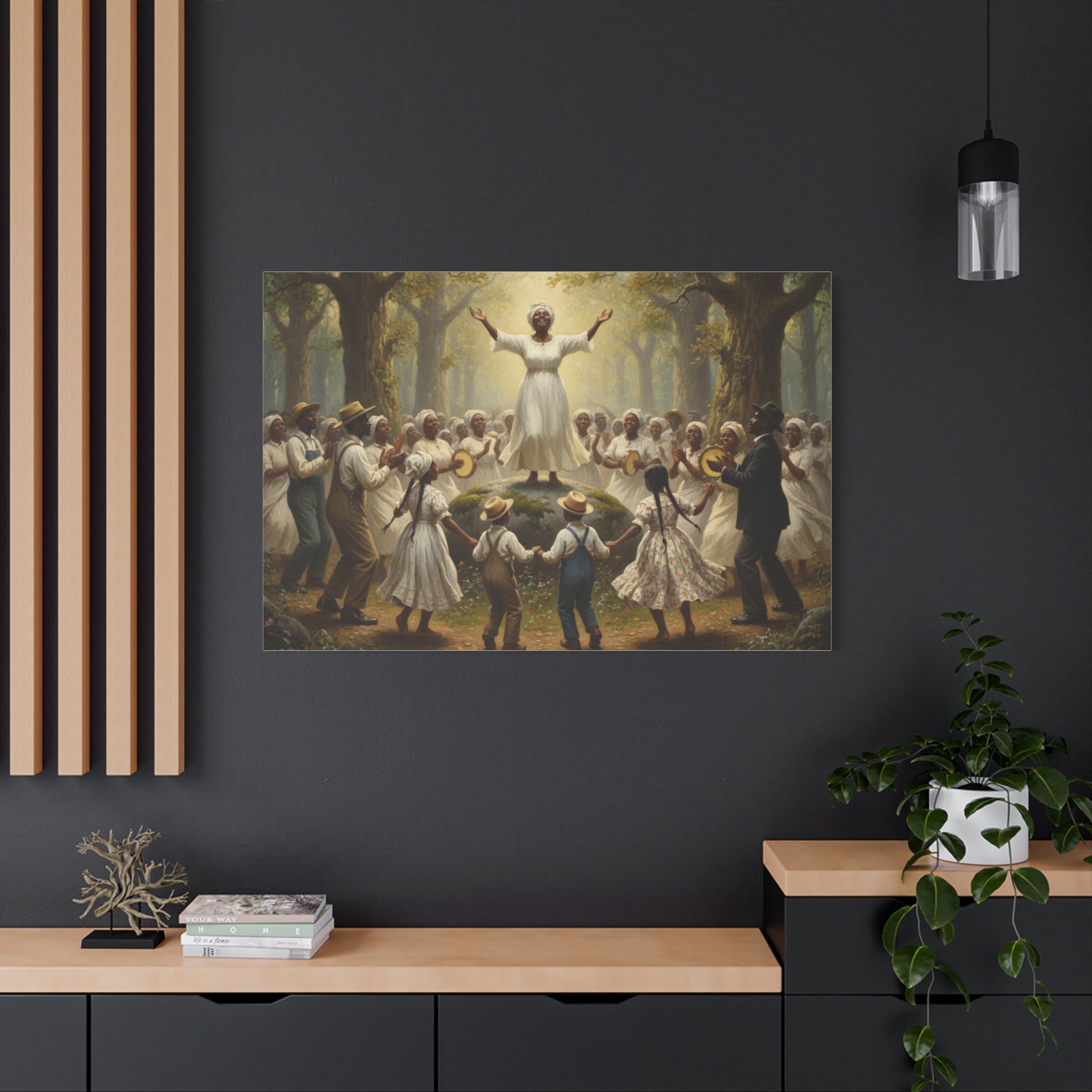 Gospel Revival Matte Canvas Print — "Hallelujah" Southern Praise Wall Art
