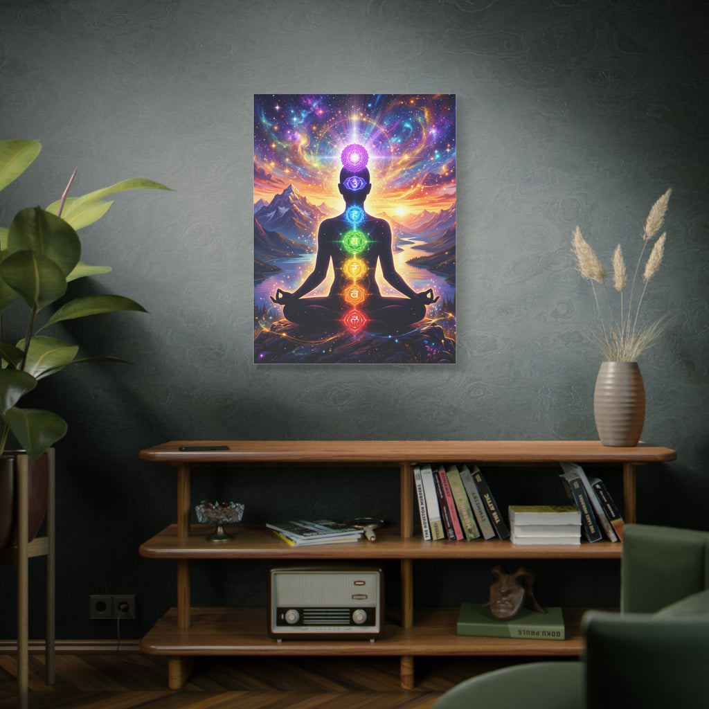 🌈✨ 7 Chakra Meditation Canvas — Energy Alignment & Spiritual Balance Wall Art 🧘🏾‍♀️🔮