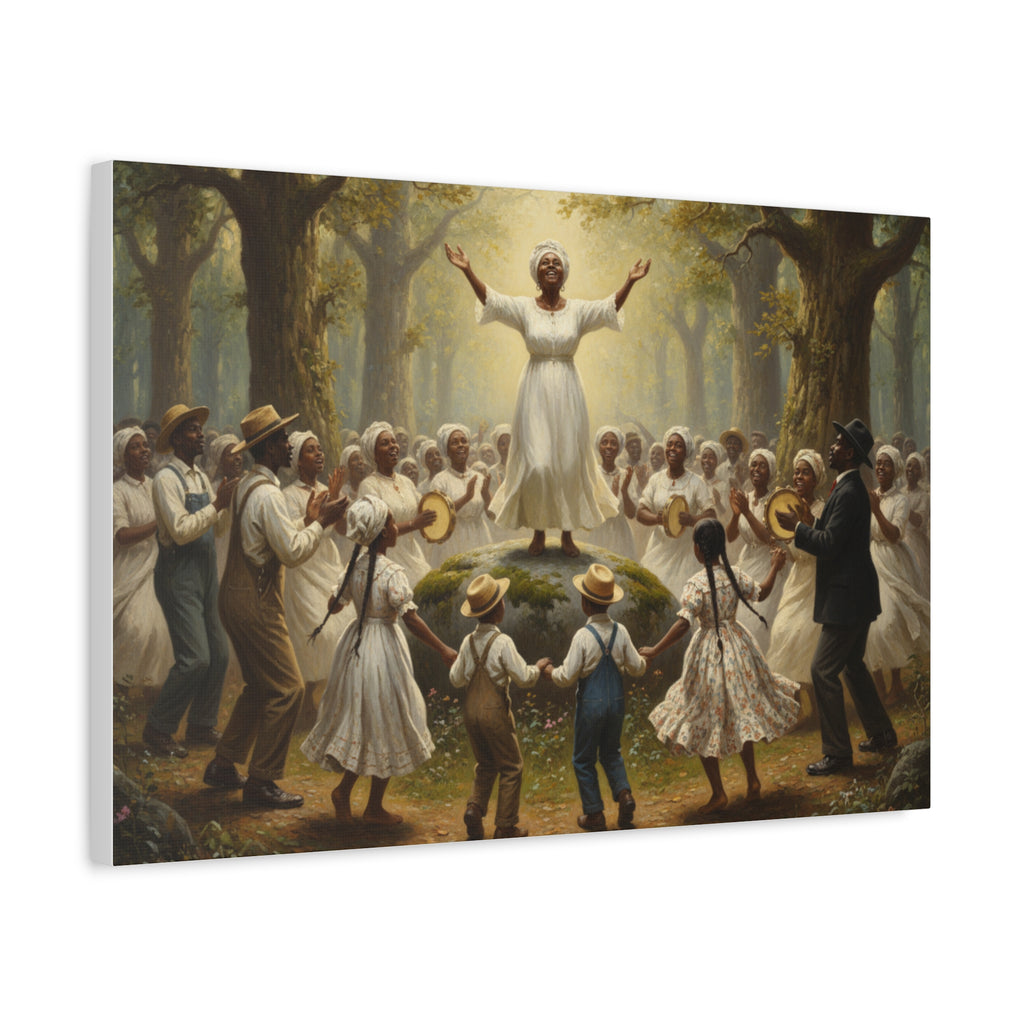 Gospel Revival Matte Canvas Print — "Hallelujah" Southern Praise Wall Art