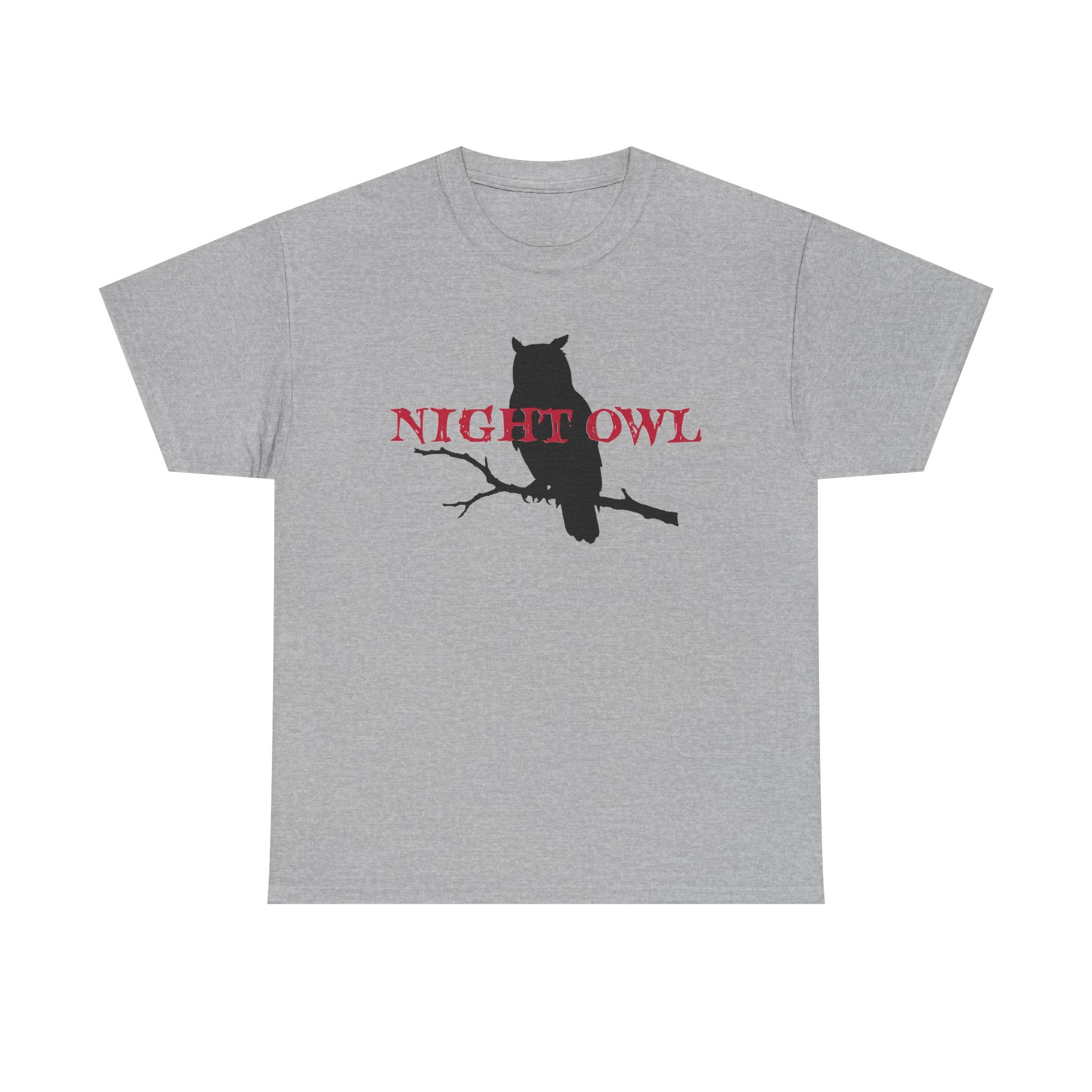 Night Owl T-Shirt — Silhouette Owl on Branch Graphic Tee