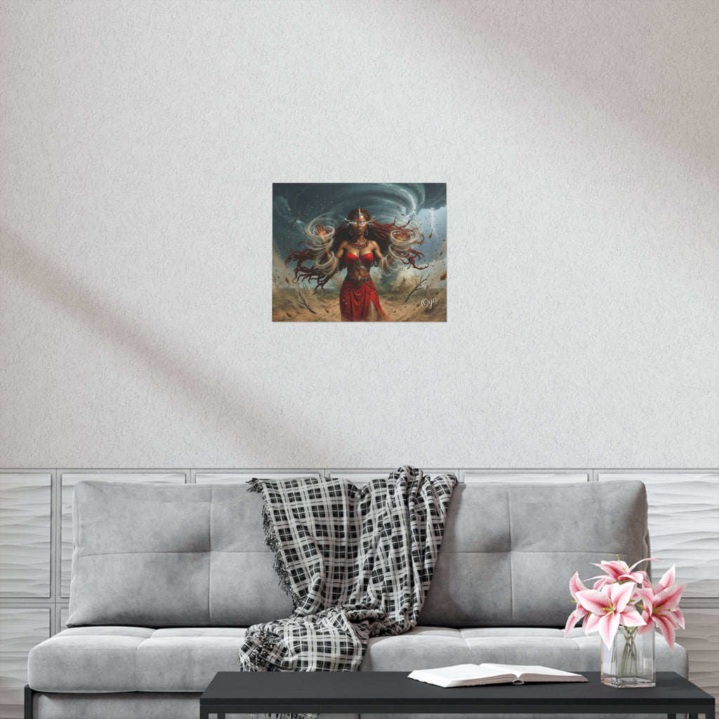 Oya Storm Goddess Fantasy Art Print—Uncoated Poster