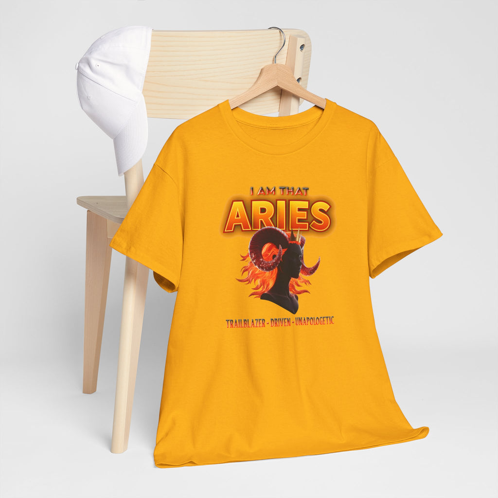 I Am That Aries™ — Bold Ram Zodiac Statement T-Shirt