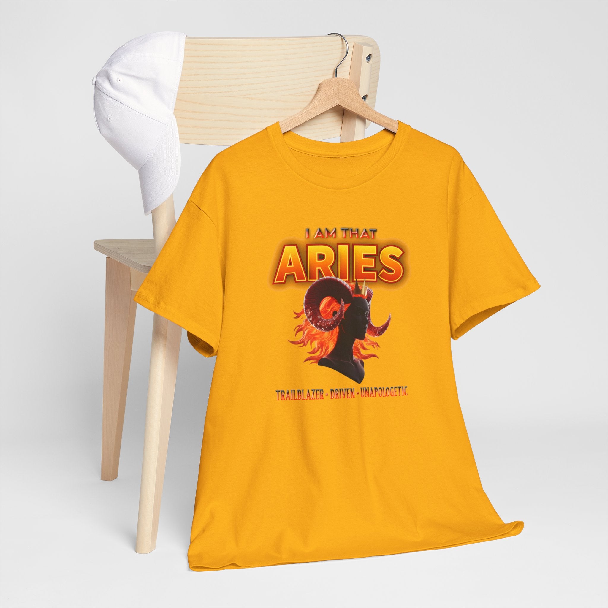 I Am That Aries™ — Bold Ram Zodiac Statement T-Shirt