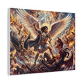 Archangel Michael Victory Canvas — Celestial Warrior Battle Wall Art ⚔️🔥