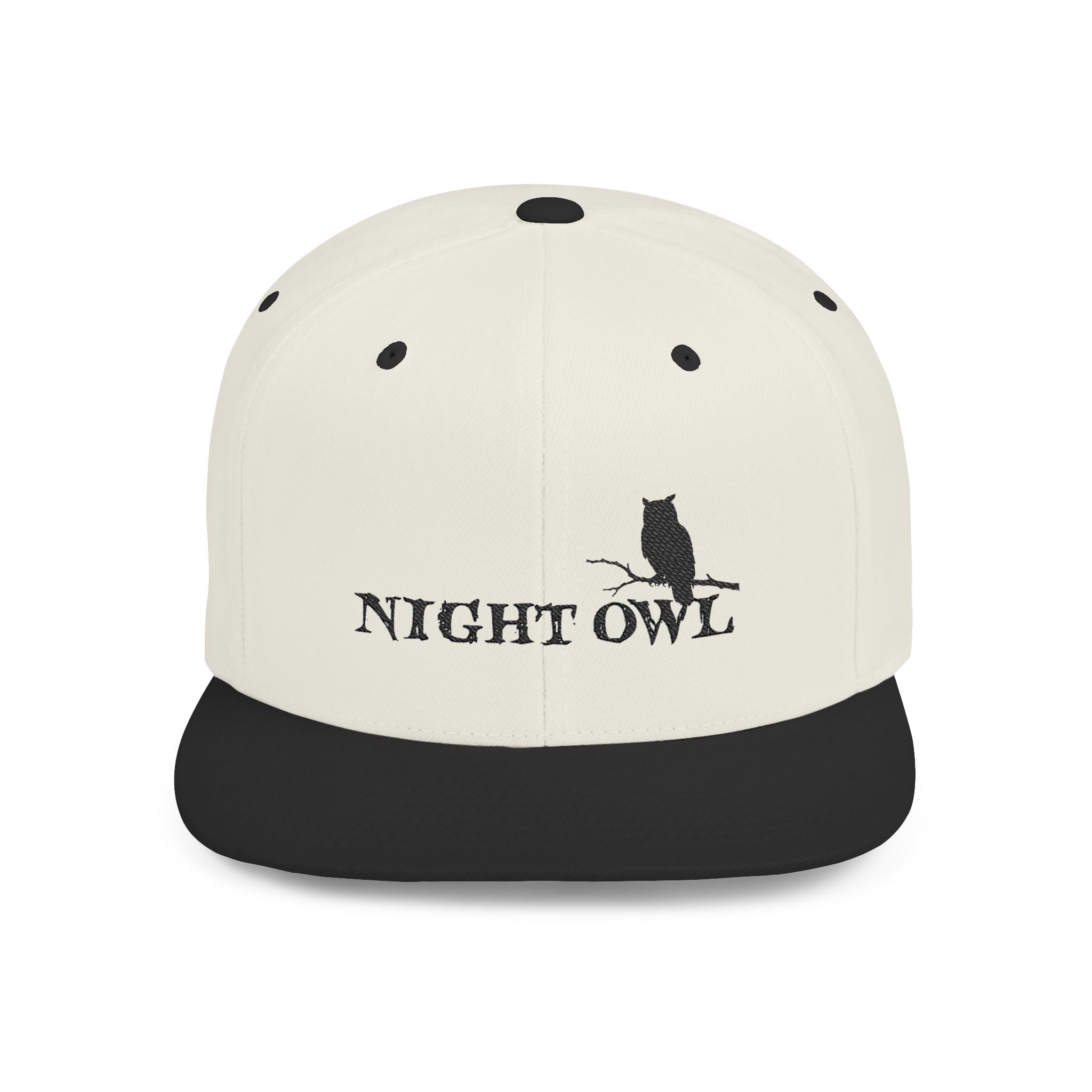 Night Owl Snapback — Nocturnal Streetwear Flat Bill Cap