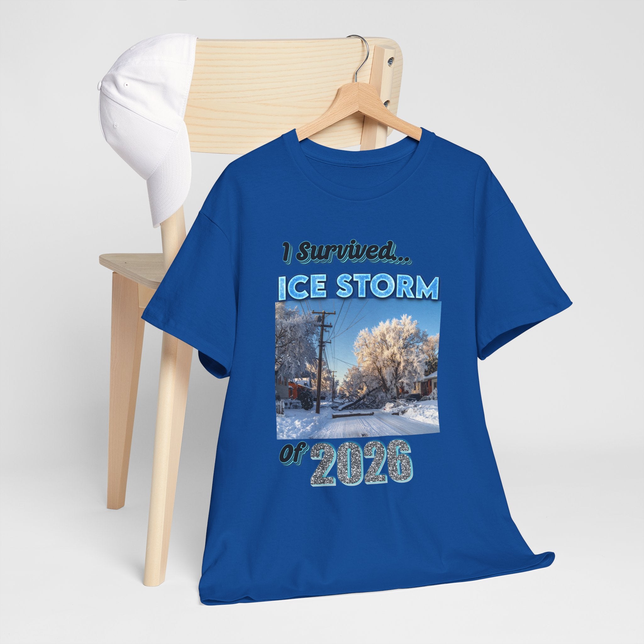 Ice Storm 2026 Souvenir T-Shirt — "I Survived" Winter Storm Photo Tee