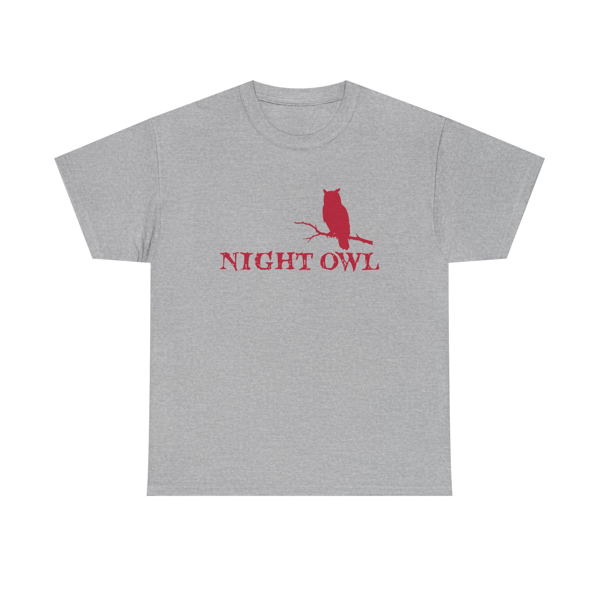 Night Owl Red Graphic Tee — Unisex Statement Shirt