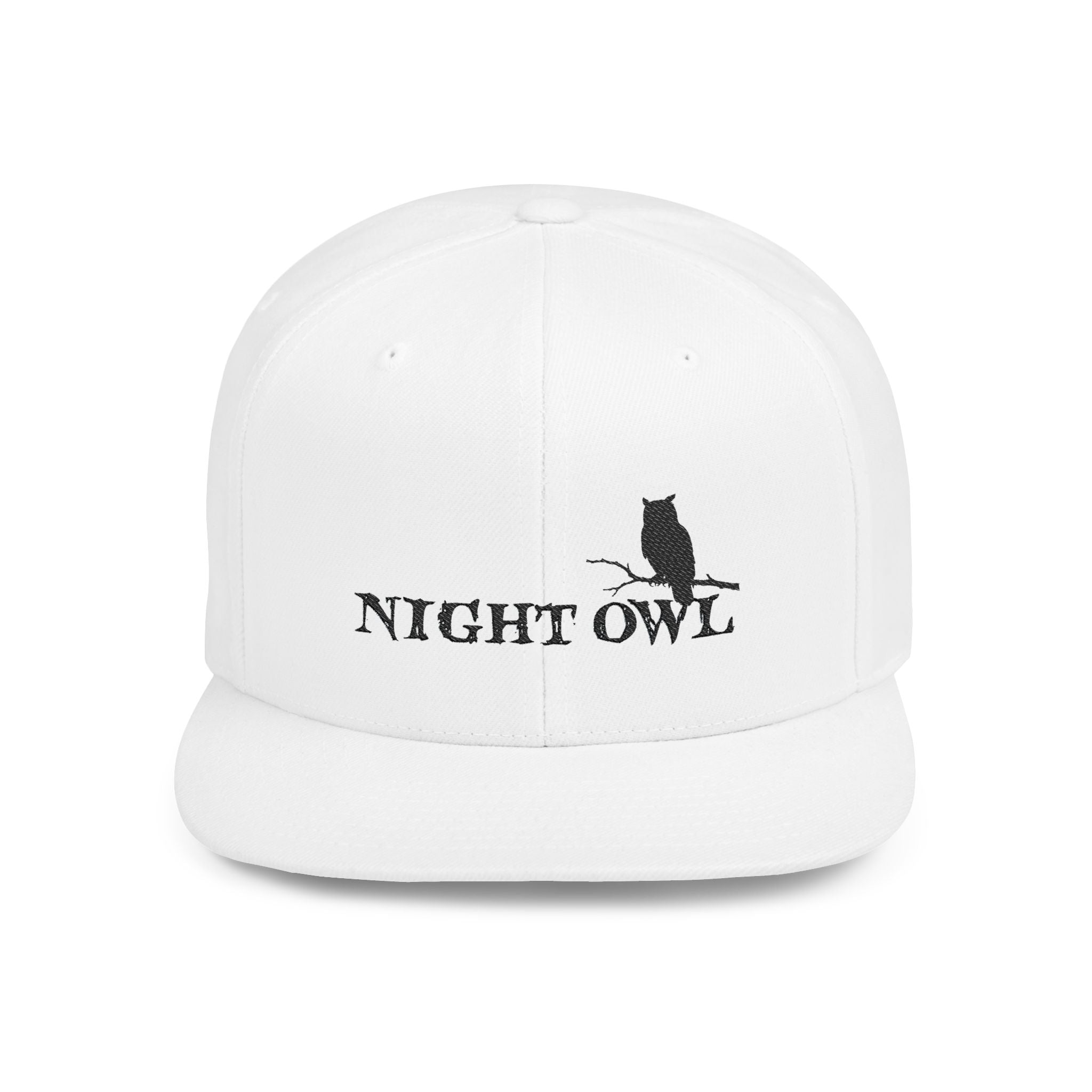 Night Owl Snapback — Nocturnal Streetwear Flat Bill Cap