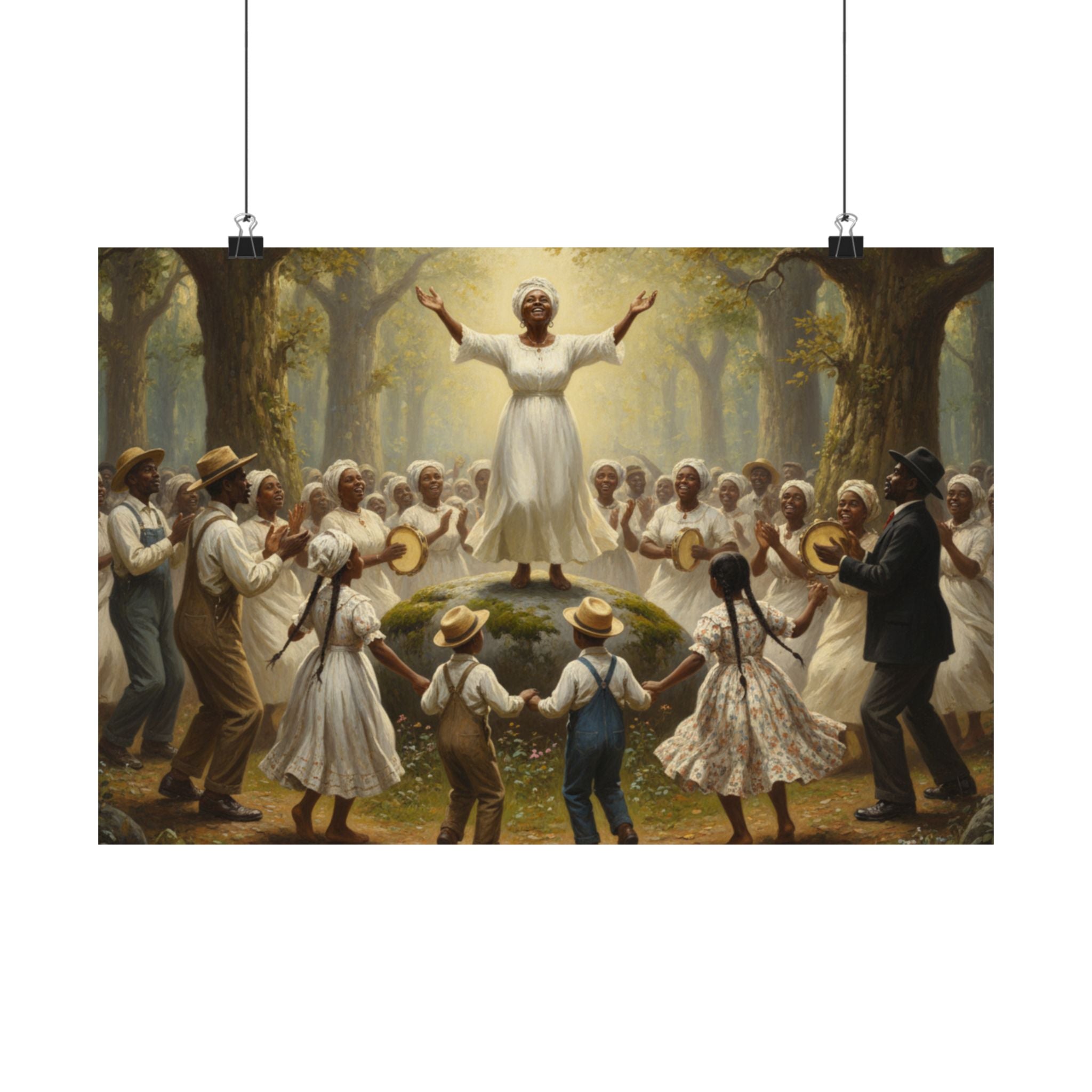 Spiritual Revival Matte Poster — Community Gospel Worship Art Print