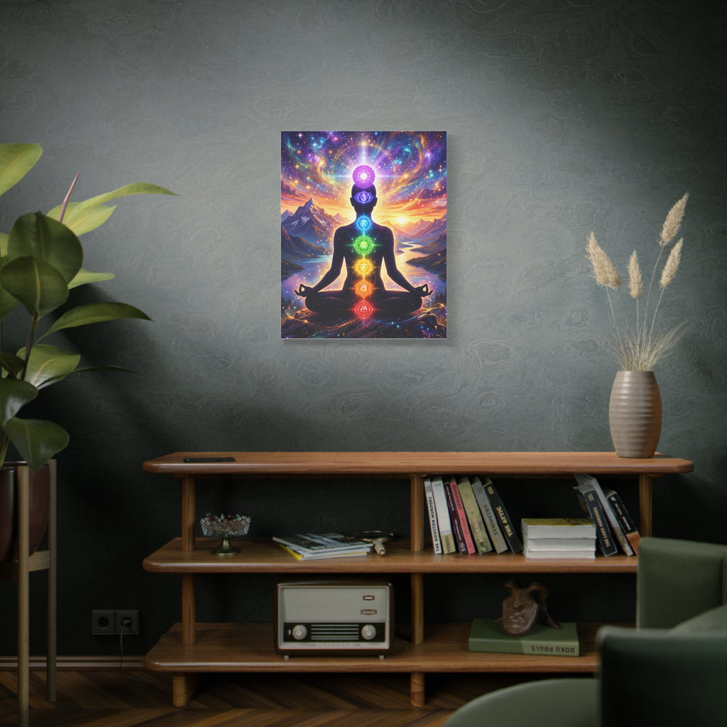 🌈✨ 7 Chakra Meditation Canvas — Energy Alignment & Spiritual Balance Wall Art 🧘🏾‍♀️🔮