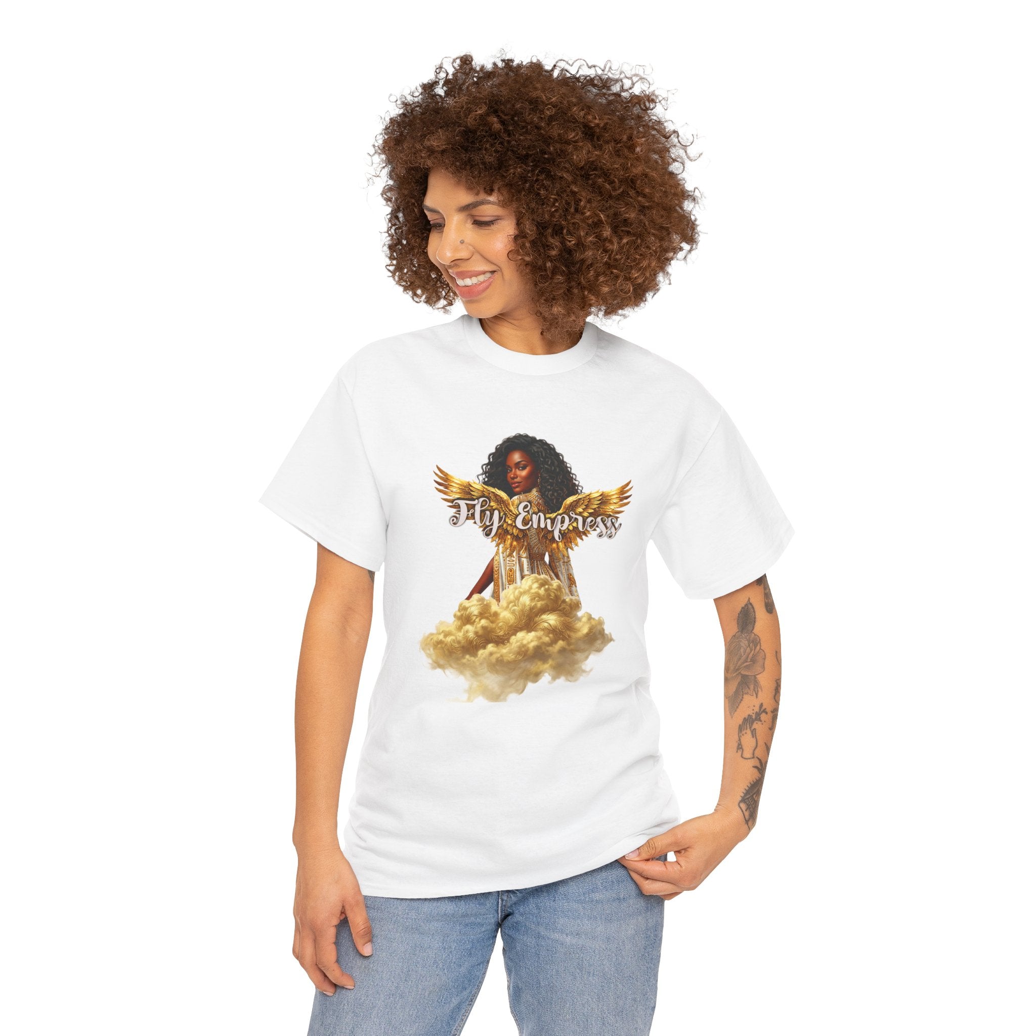 👑🕊️ Fly Empress Angel Wing Tee — Divine Queen Energy Graphic T-Shirt 🔥✨