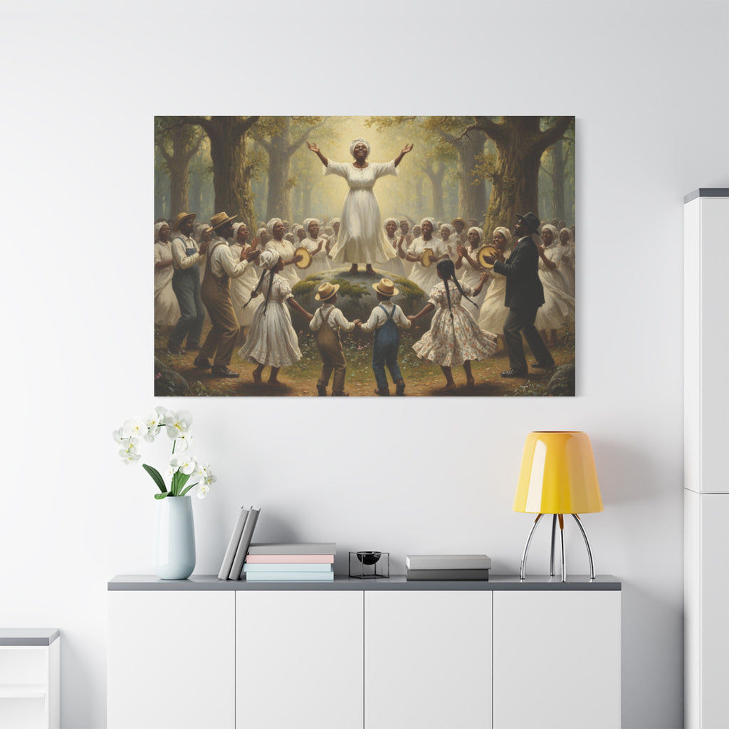 Gospel Revival Matte Canvas Print — "Hallelujah" Southern Praise Wall Art