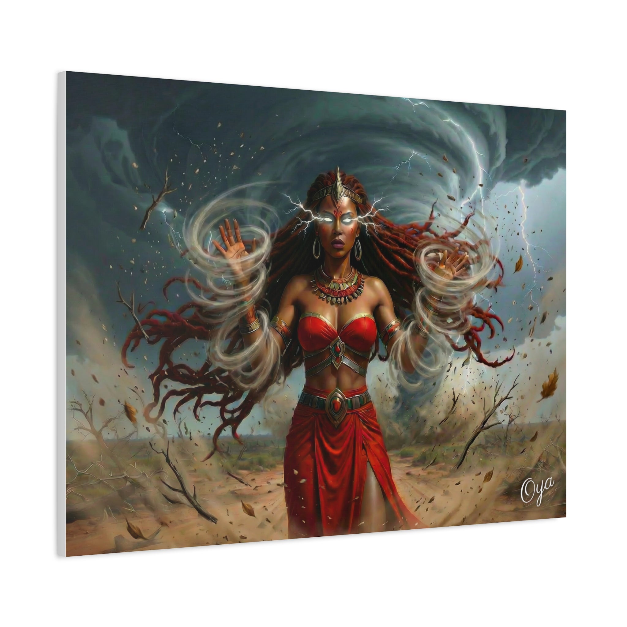 Oya Goddess of the Storm Matte Canvas