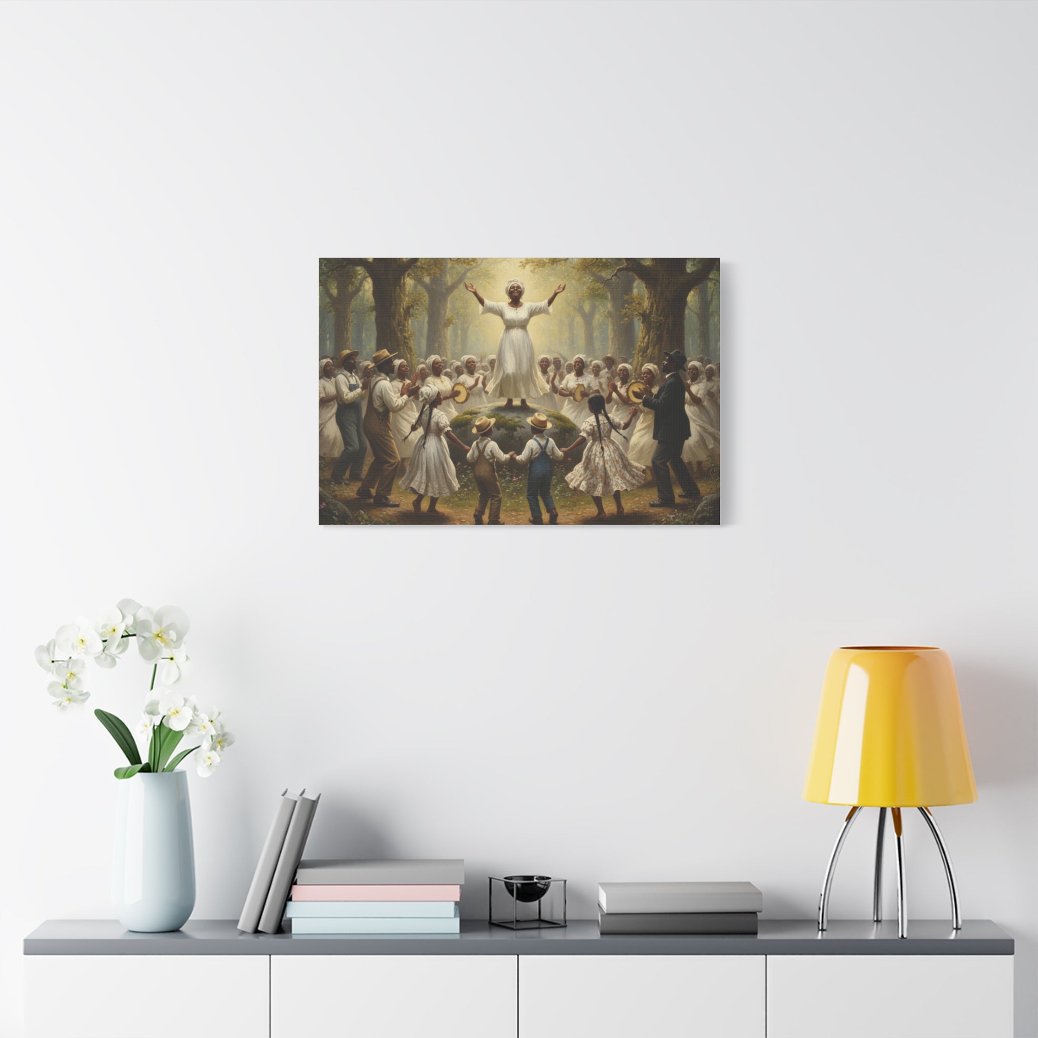 Gospel Revival Matte Canvas Print — "Hallelujah" Southern Praise Wall Art