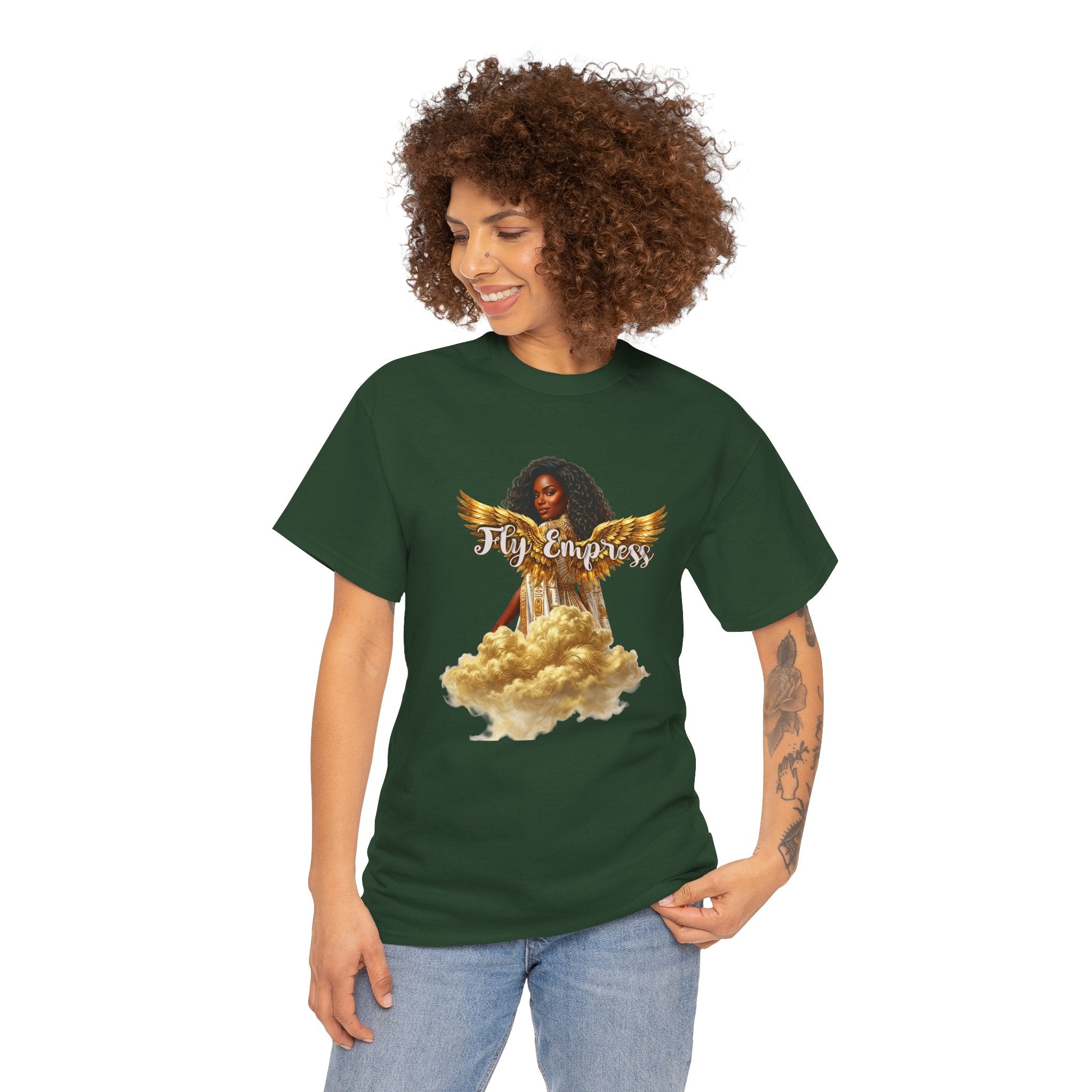👑🕊️ Fly Empress Angel Wing Tee — Divine Queen Energy Graphic T-Shirt 🔥✨